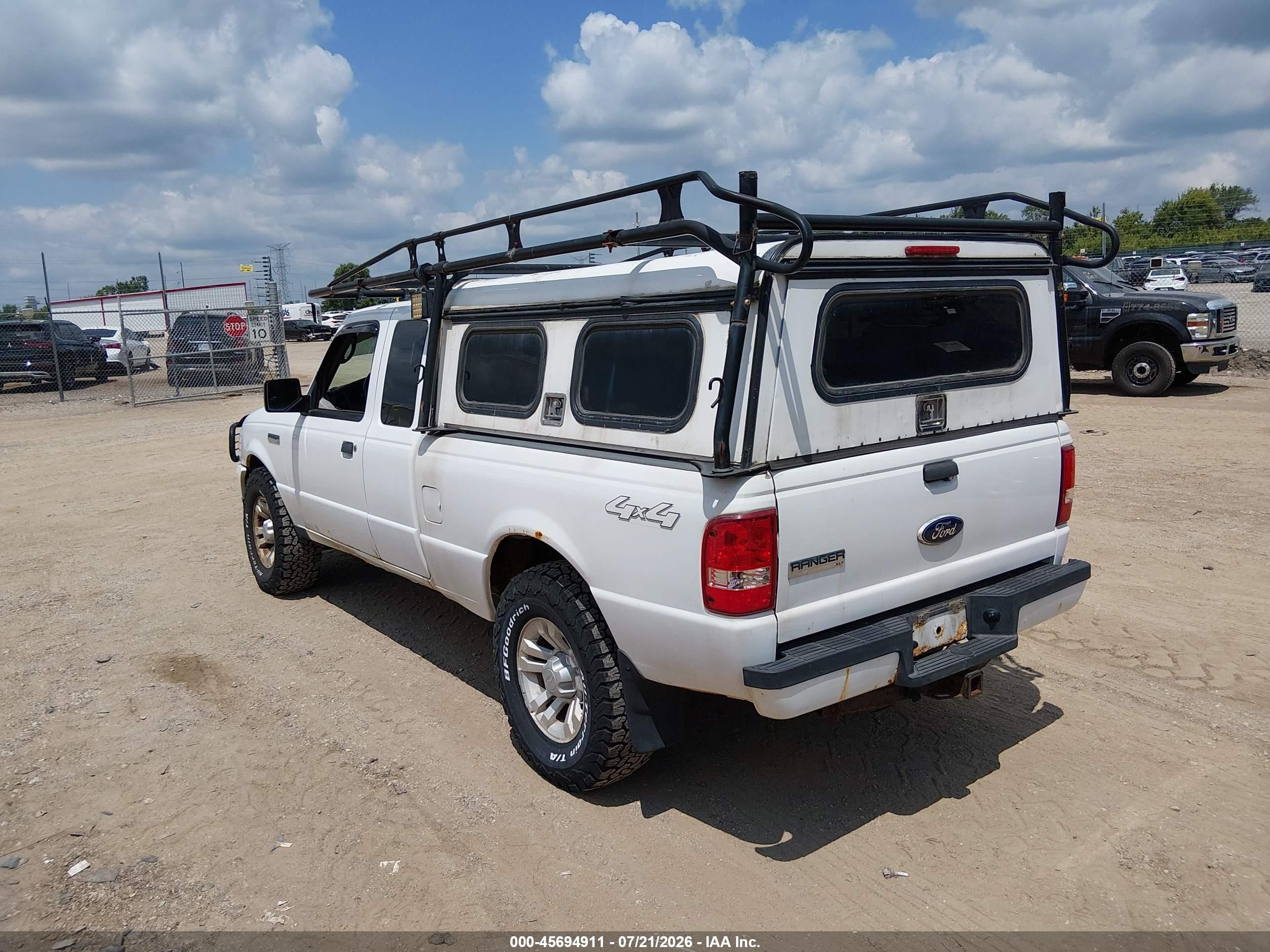 2011 Ford Ranger Xlt White vin: 1FTLR4FE4BPA40346