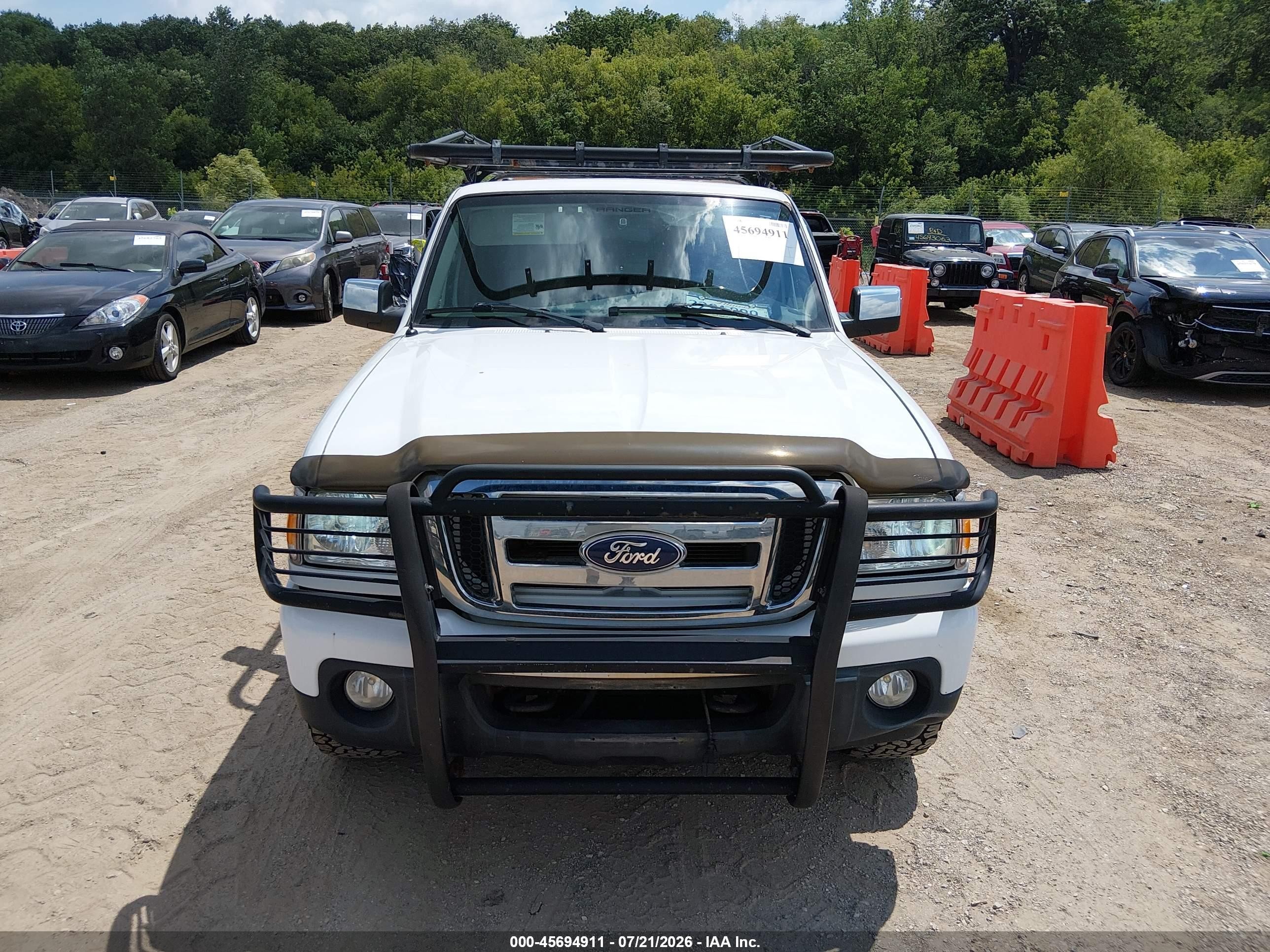 2011 Ford Ranger Xlt White vin: 1FTLR4FE4BPA40346