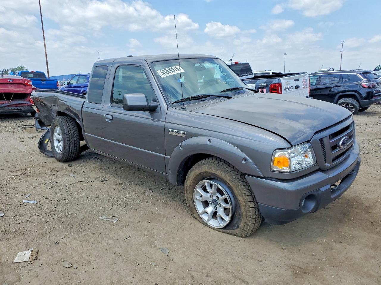2011 Ford Ranger Super Cab Gray vin: 1FTLR4FE4BPB09682
