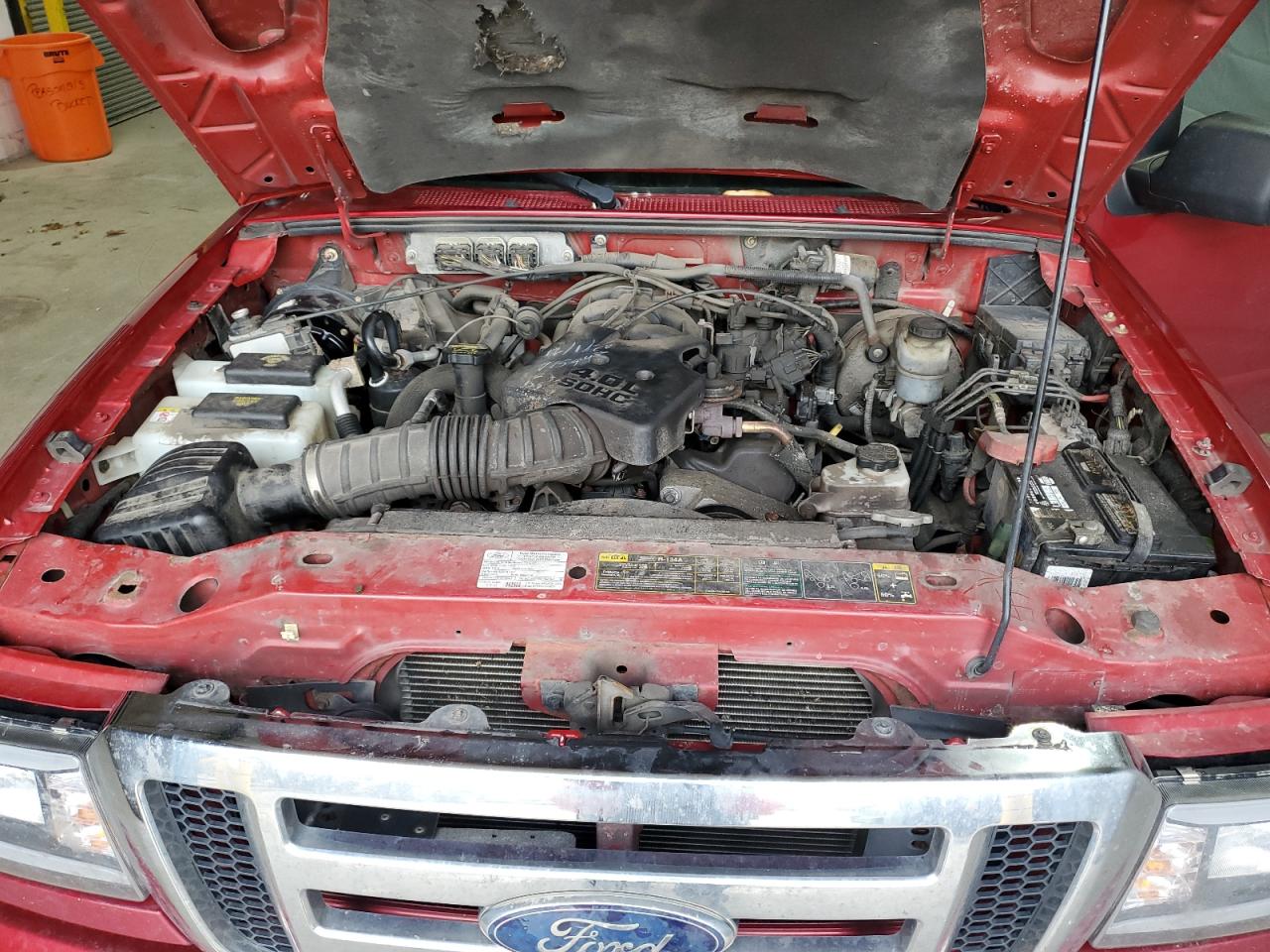 2010 Ford Ranger Super Cab Red vin: 1FTLR4FE5APA00890