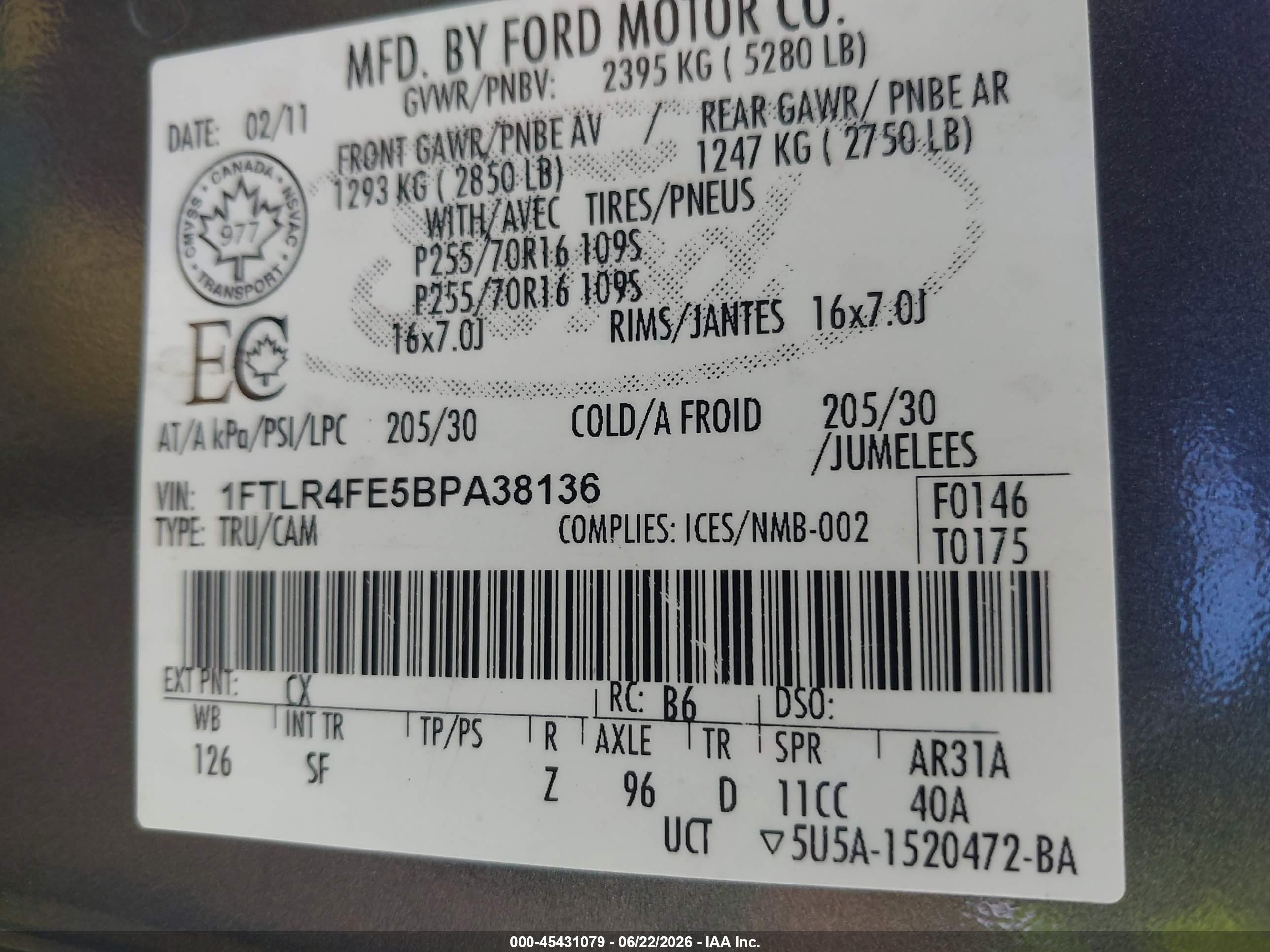 2011 Ford Ranger Sport/xlt Gray vin: 1FTLR4FE5BPA38136