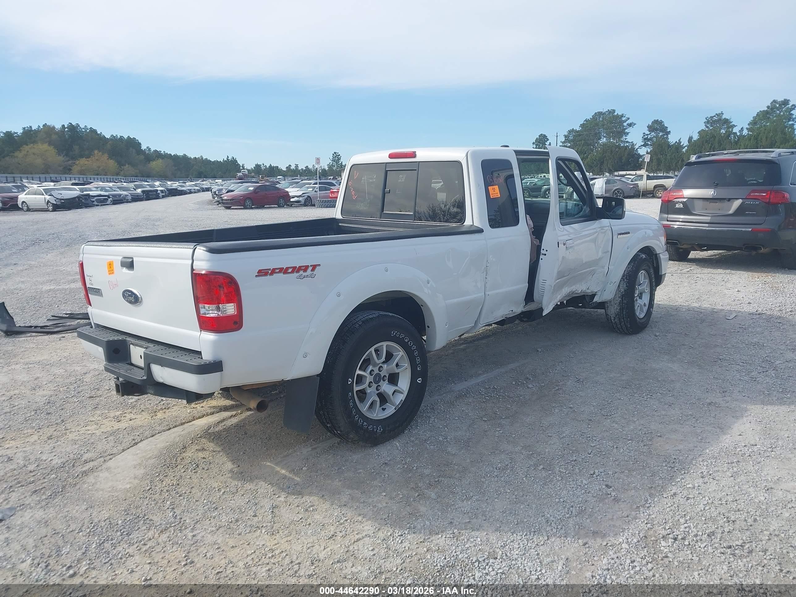 2011 Ford Ranger Sport White vin: 1FTLR4FE5BPA79074