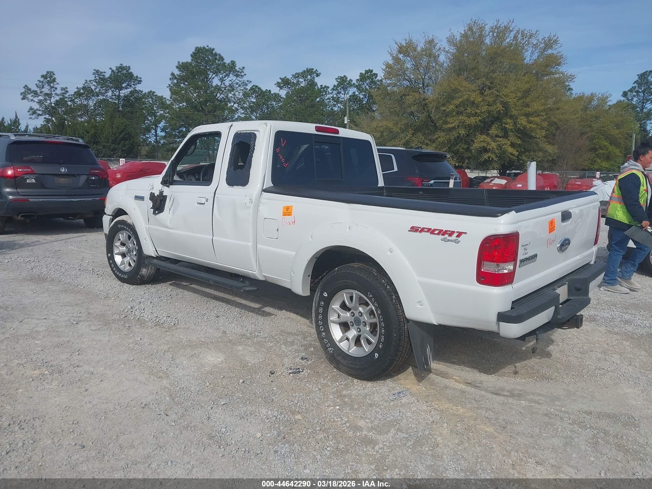 2011 Ford Ranger Sport White vin: 1FTLR4FE5BPA79074