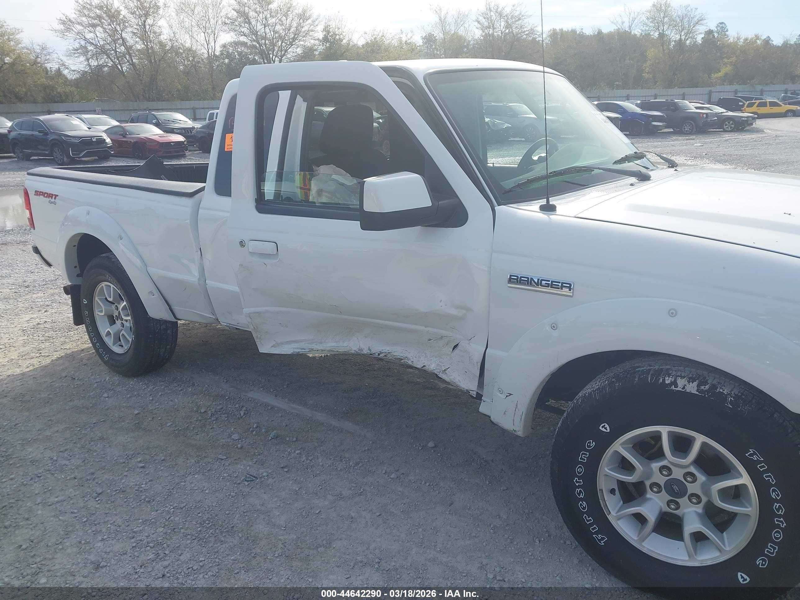 2011 Ford Ranger Sport White vin: 1FTLR4FE5BPA79074