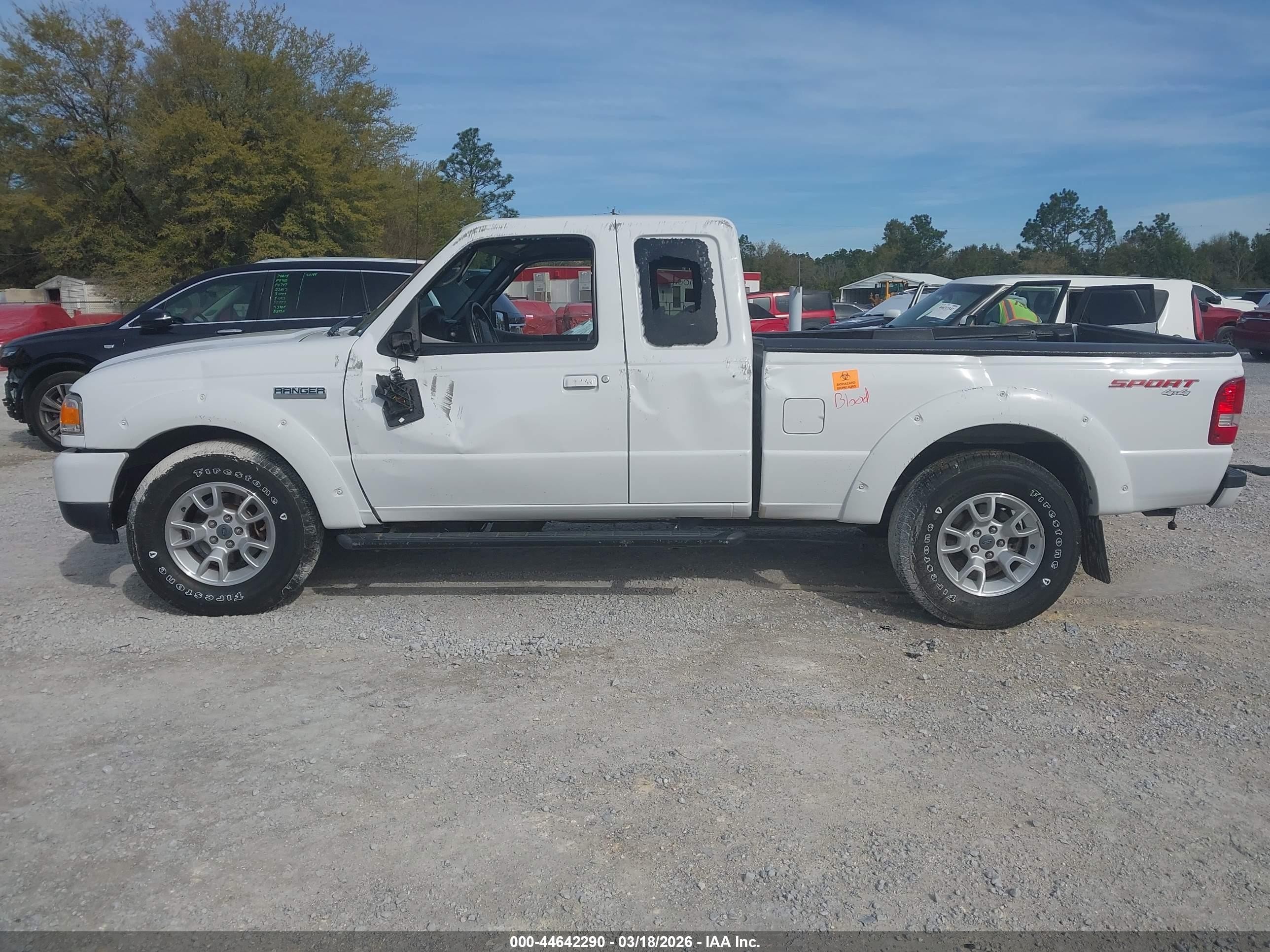 2011 Ford Ranger Sport White vin: 1FTLR4FE5BPA79074