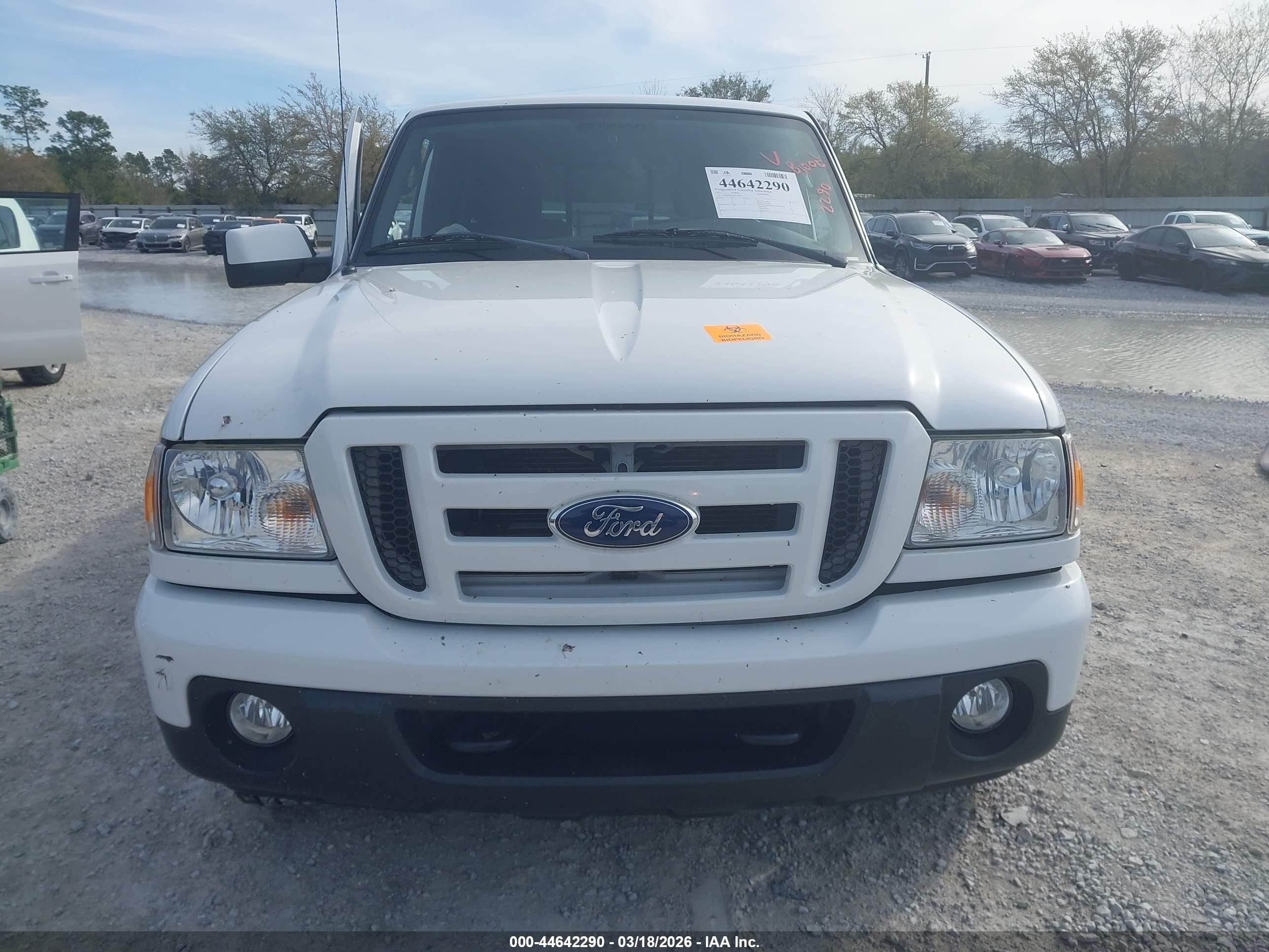 2011 Ford Ranger Sport White vin: 1FTLR4FE5BPA79074