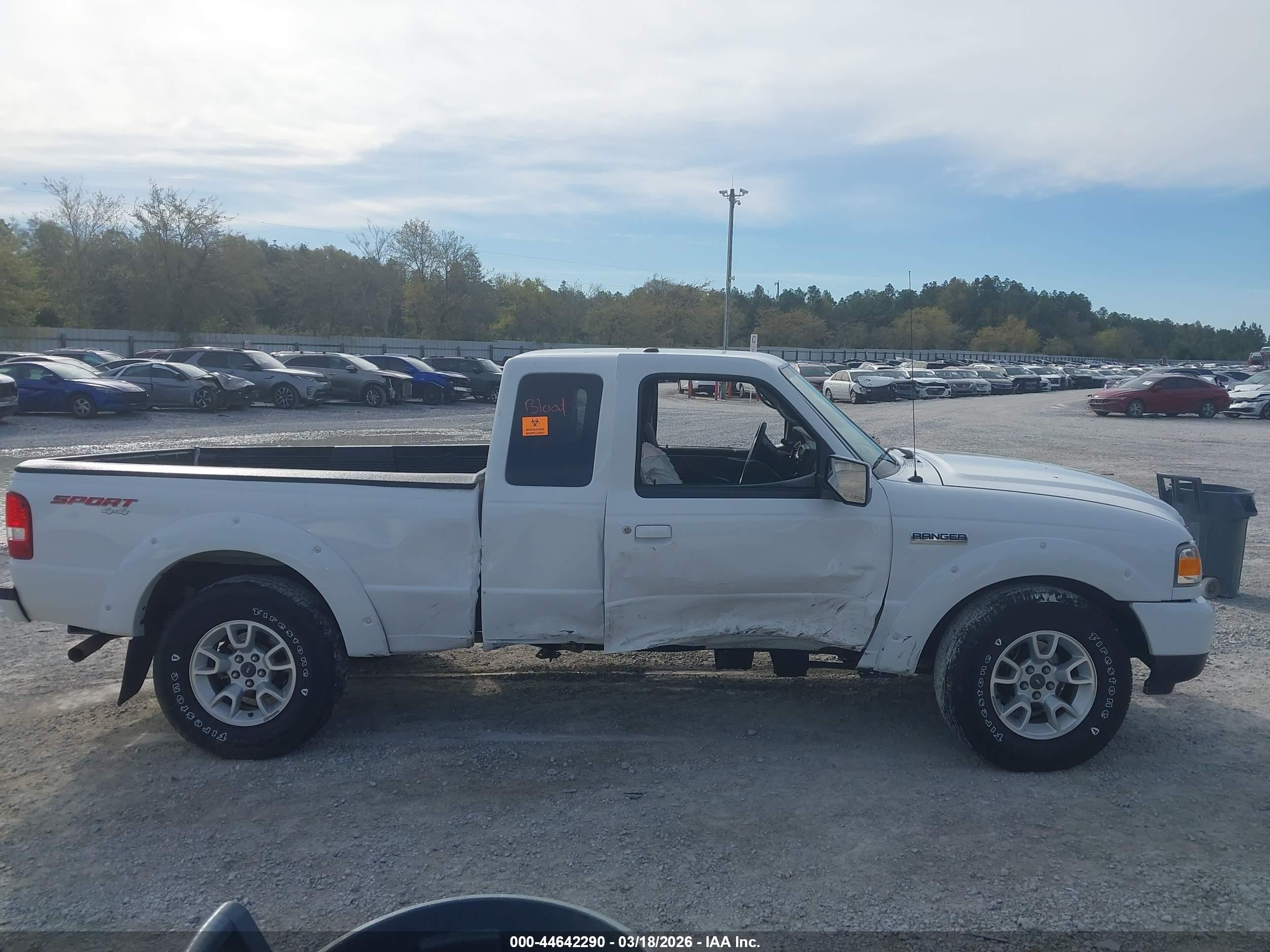 2011 Ford Ranger Sport White vin: 1FTLR4FE5BPA79074