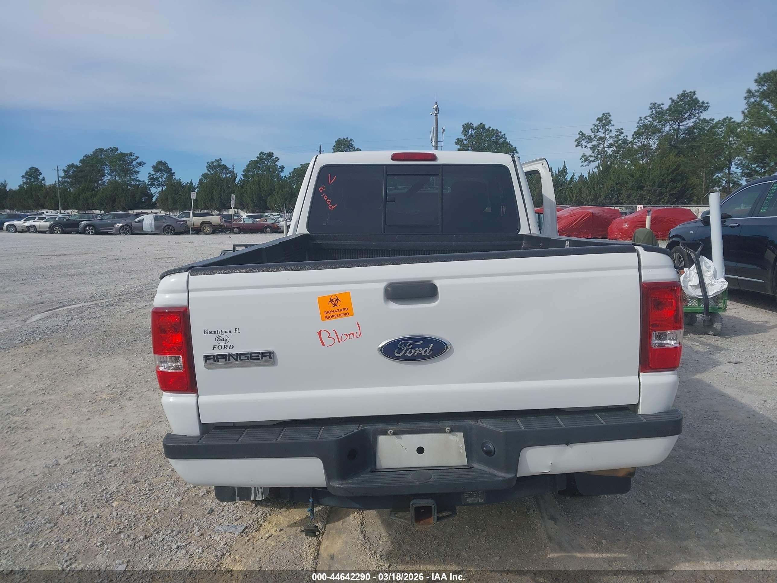 2011 Ford Ranger Sport White vin: 1FTLR4FE5BPA79074
