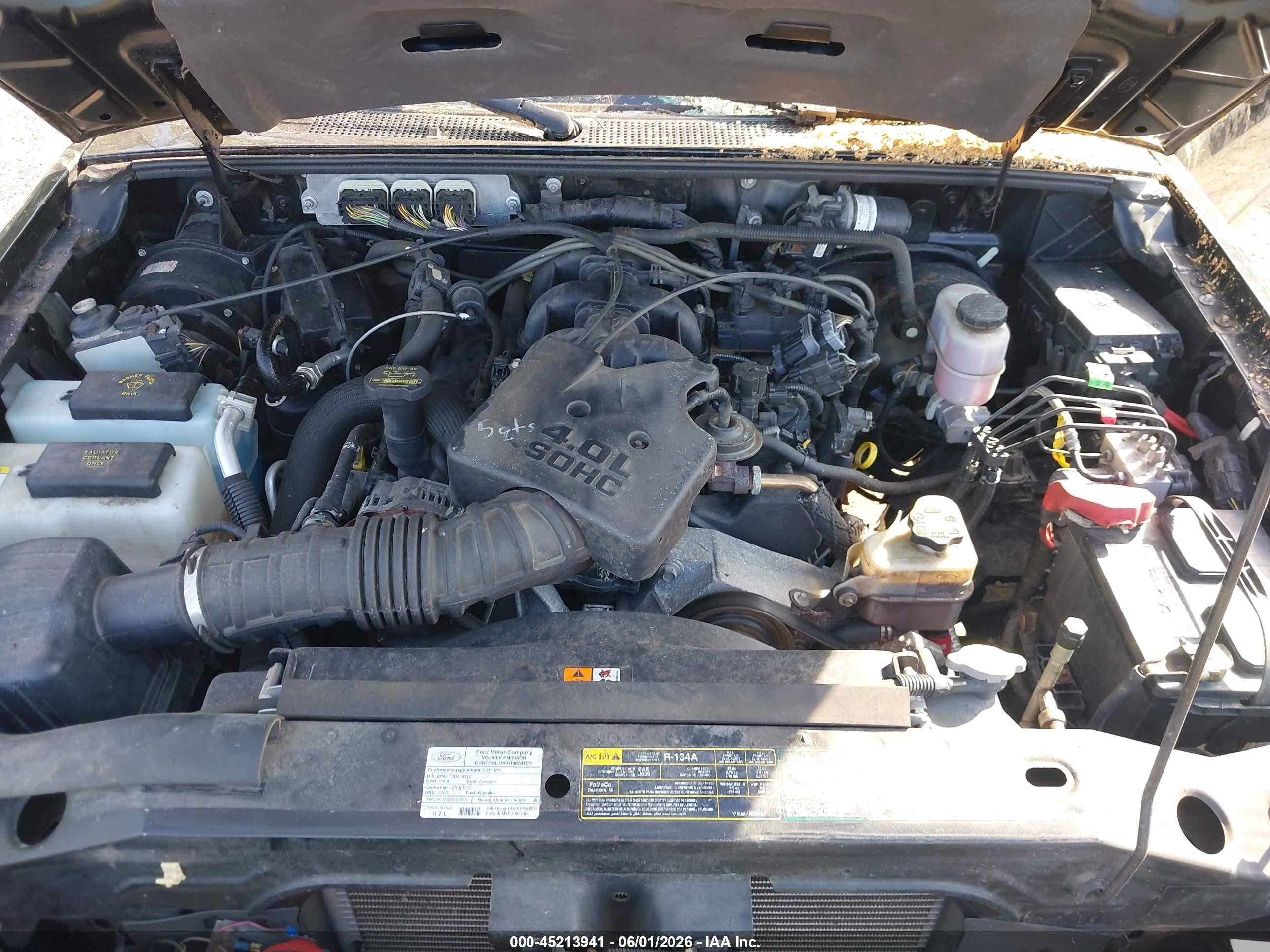 2011 Ford Ranger Xlt Black vin: 1FTLR4FE5BPB04054