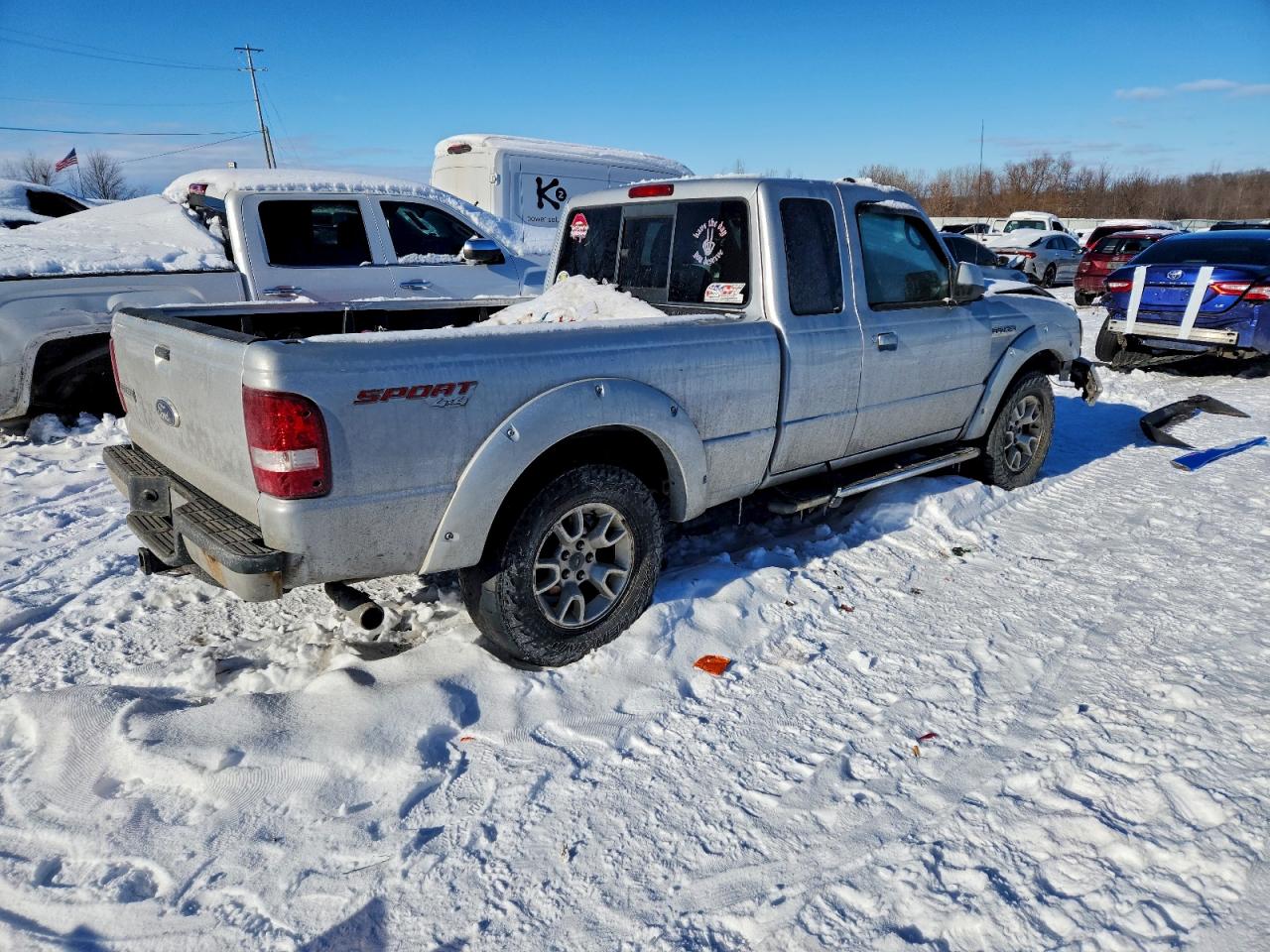 2010 Ford Ranger Super Cab Gray vin: 1FTLR4FE6APA70883