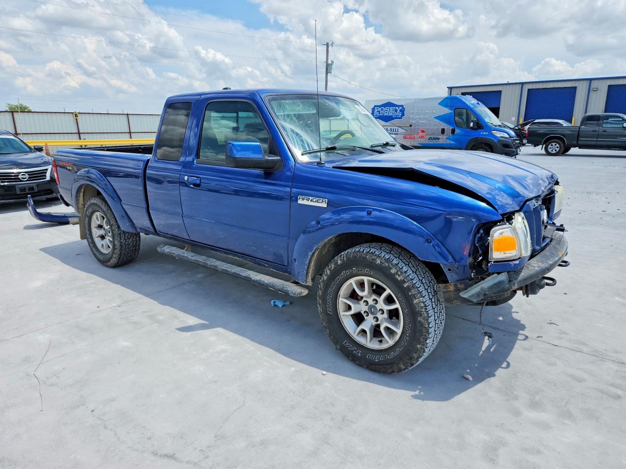2011 Ford Ranger Super Cab Blue vin: 1FTLR4FE6BPA44656