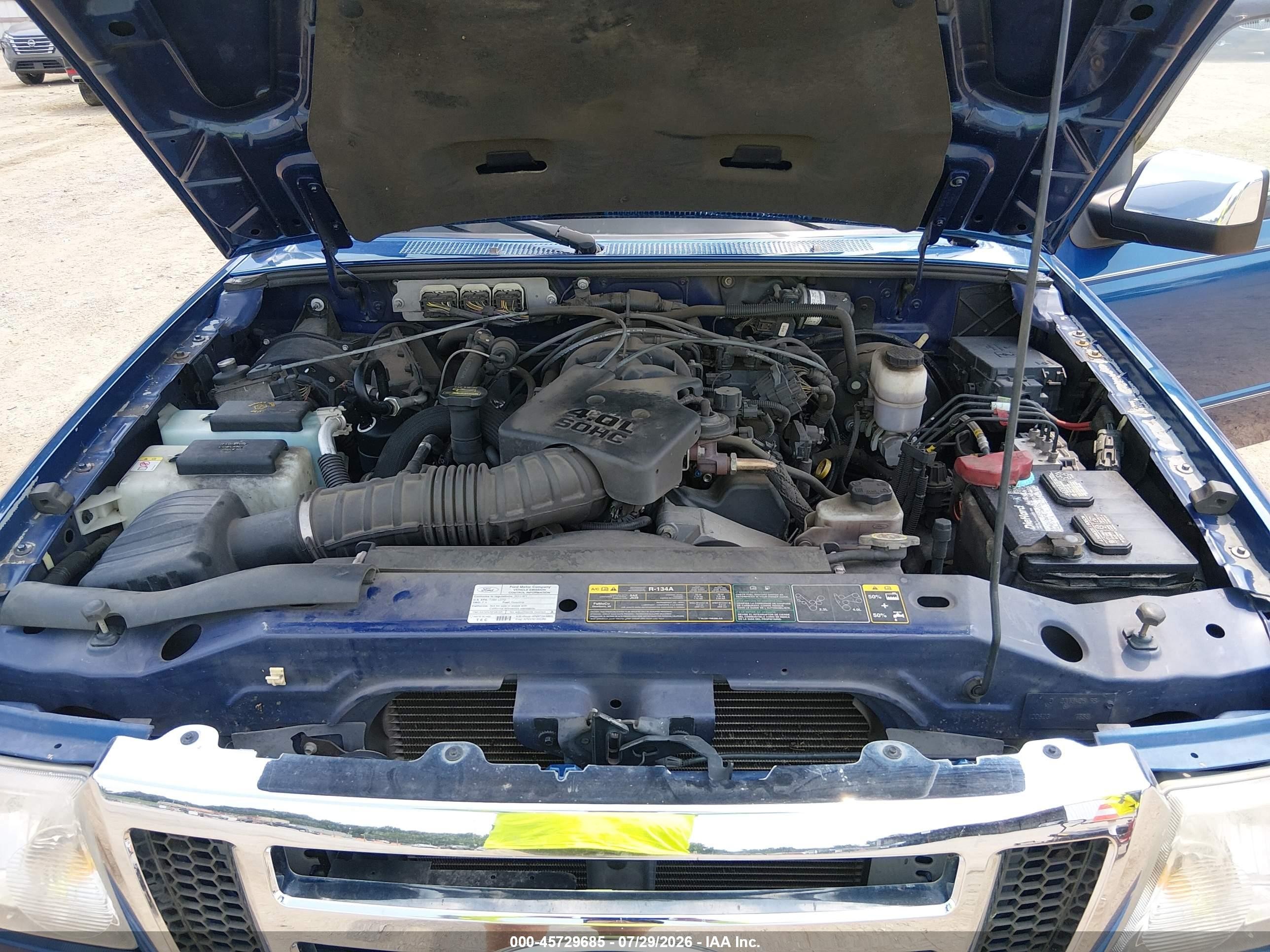 2010 Ford Ranger Xlt Blue vin: 1FTLR4FE8APA73476
