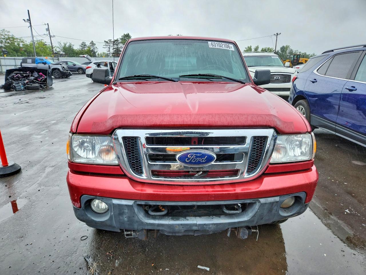 2011 Ford Ranger Super Cab Red vin: 1FTLR4FE8BPA40818