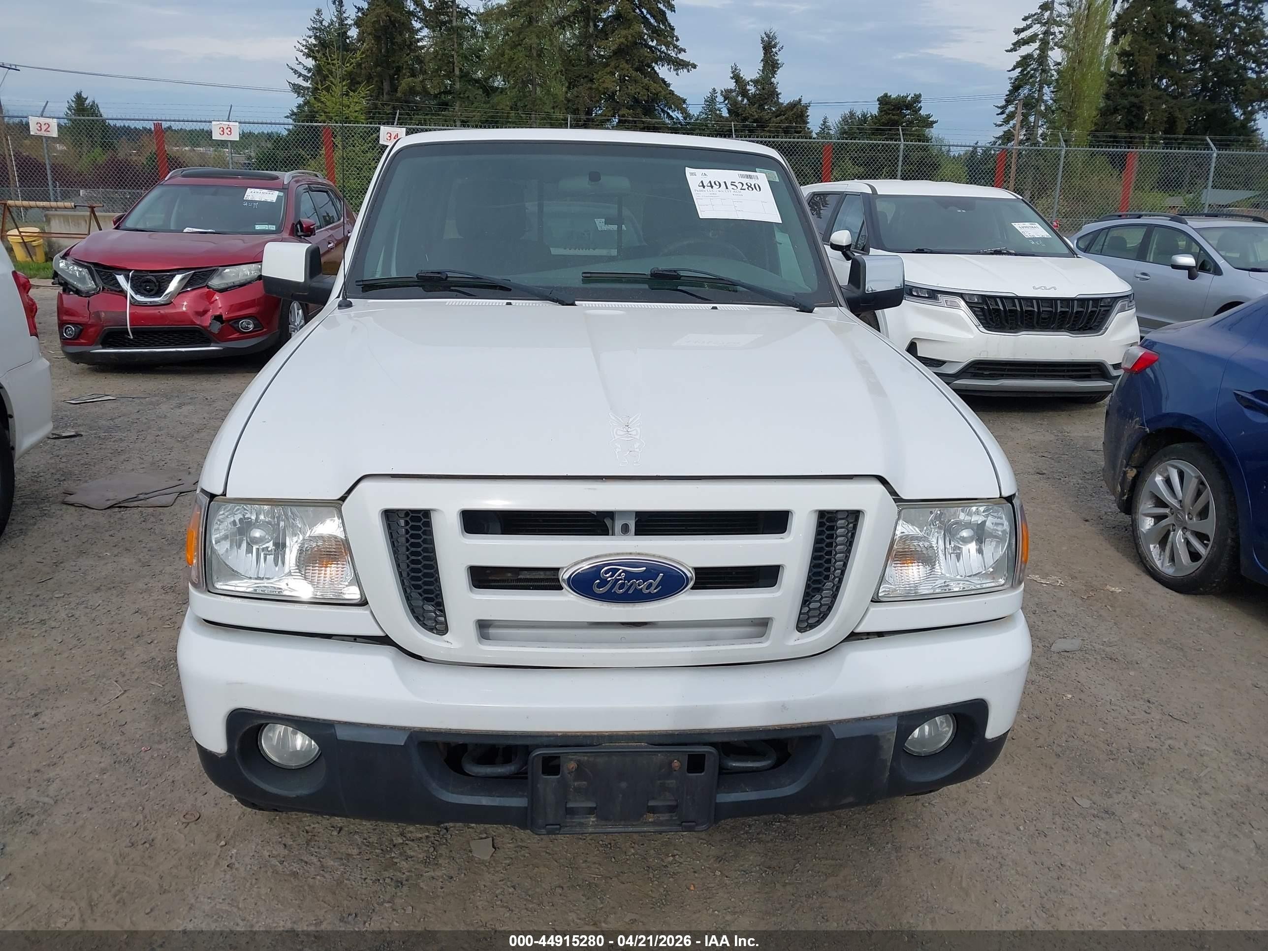 2011 Ford Ranger Sport White vin: 1FTLR4FE8BPA57473