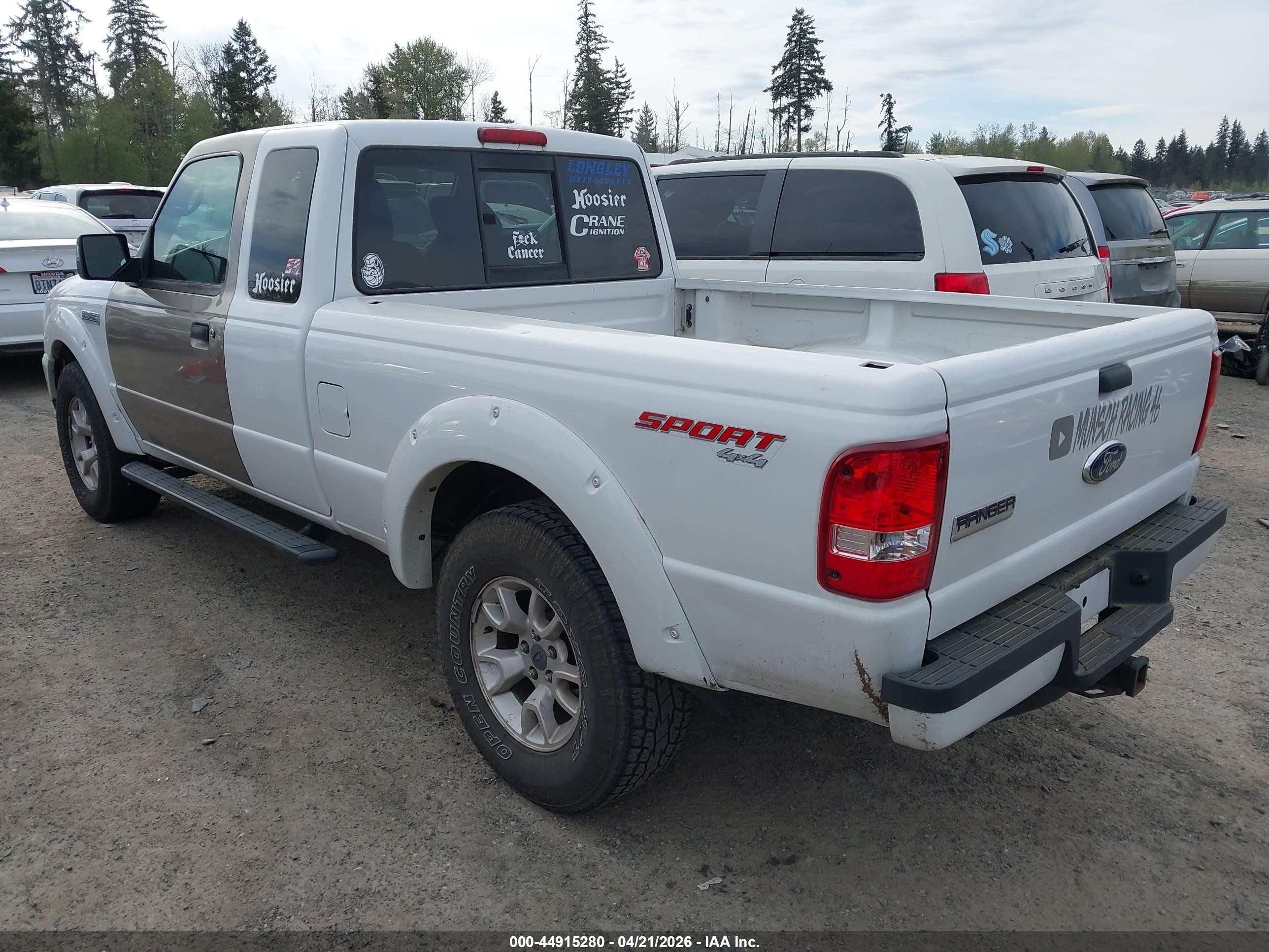 2011 Ford Ranger Sport White vin: 1FTLR4FE8BPA57473
