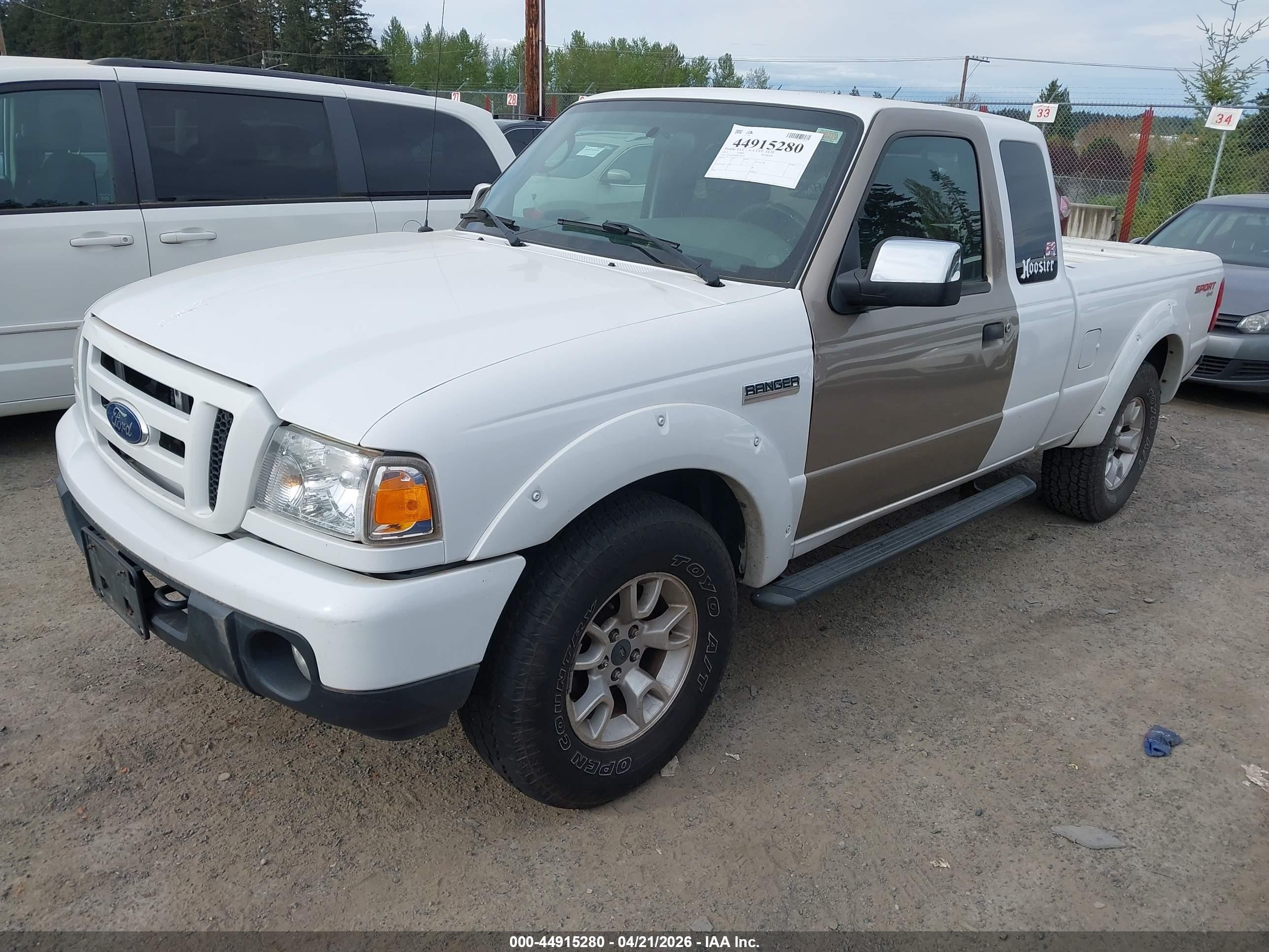 2011 Ford Ranger Sport White vin: 1FTLR4FE8BPA57473