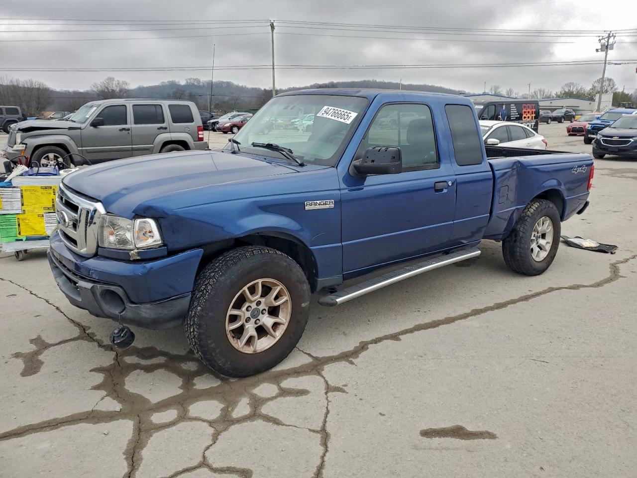 2011 Ford Ranger Super Cab Blue vin: 1FTLR4FE8BPA89775