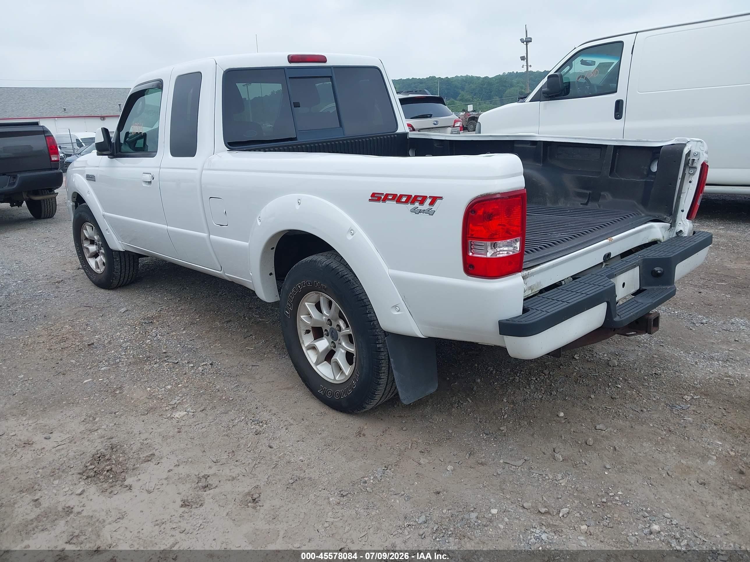 2011 Ford Ranger Sport White vin: 1FTLR4FE9BPA80888