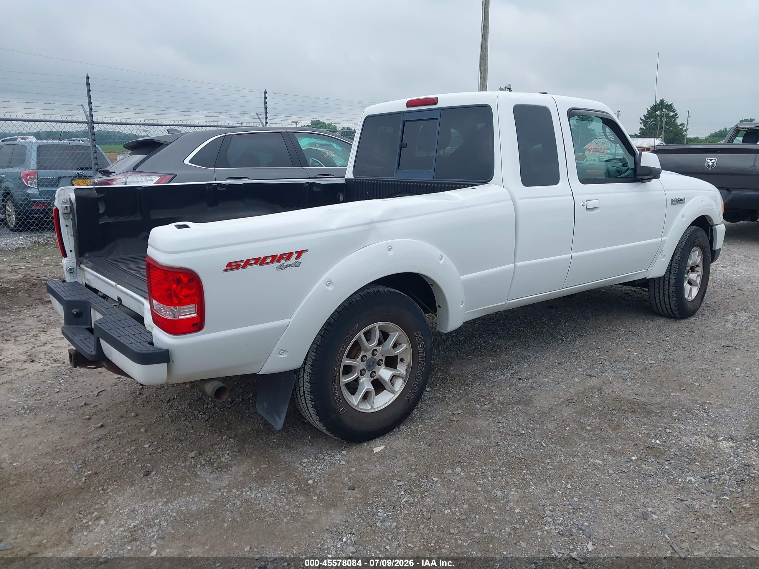 2011 Ford Ranger Sport White vin: 1FTLR4FE9BPA80888