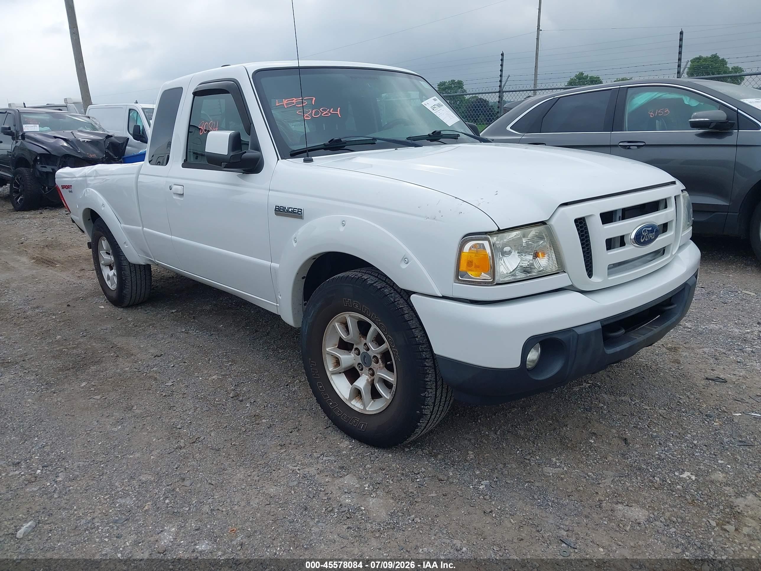 2011 Ford Ranger Sport White vin: 1FTLR4FE9BPA80888