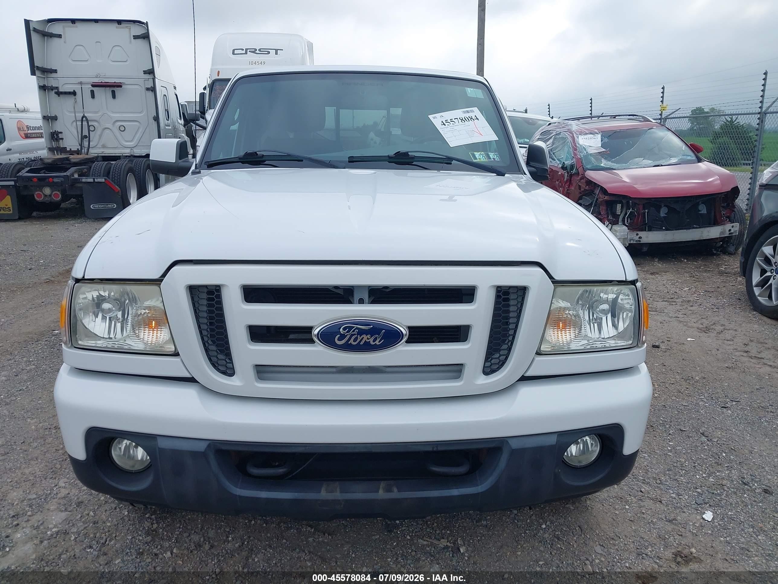 2011 Ford Ranger Sport White vin: 1FTLR4FE9BPA80888