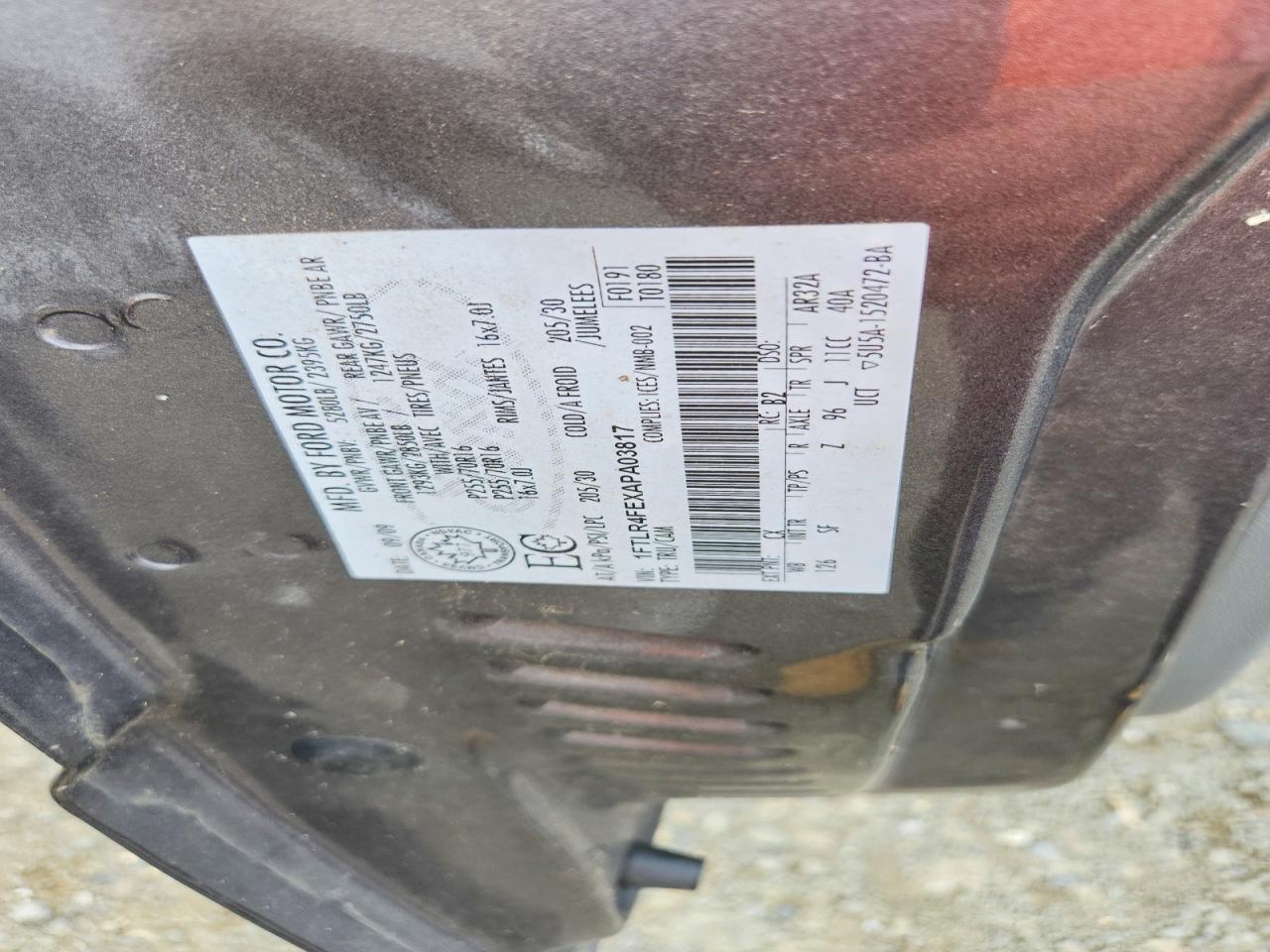 2010 Ford Ranger Super Cab Charcoal vin: 1FTLR4FEXAPA03817