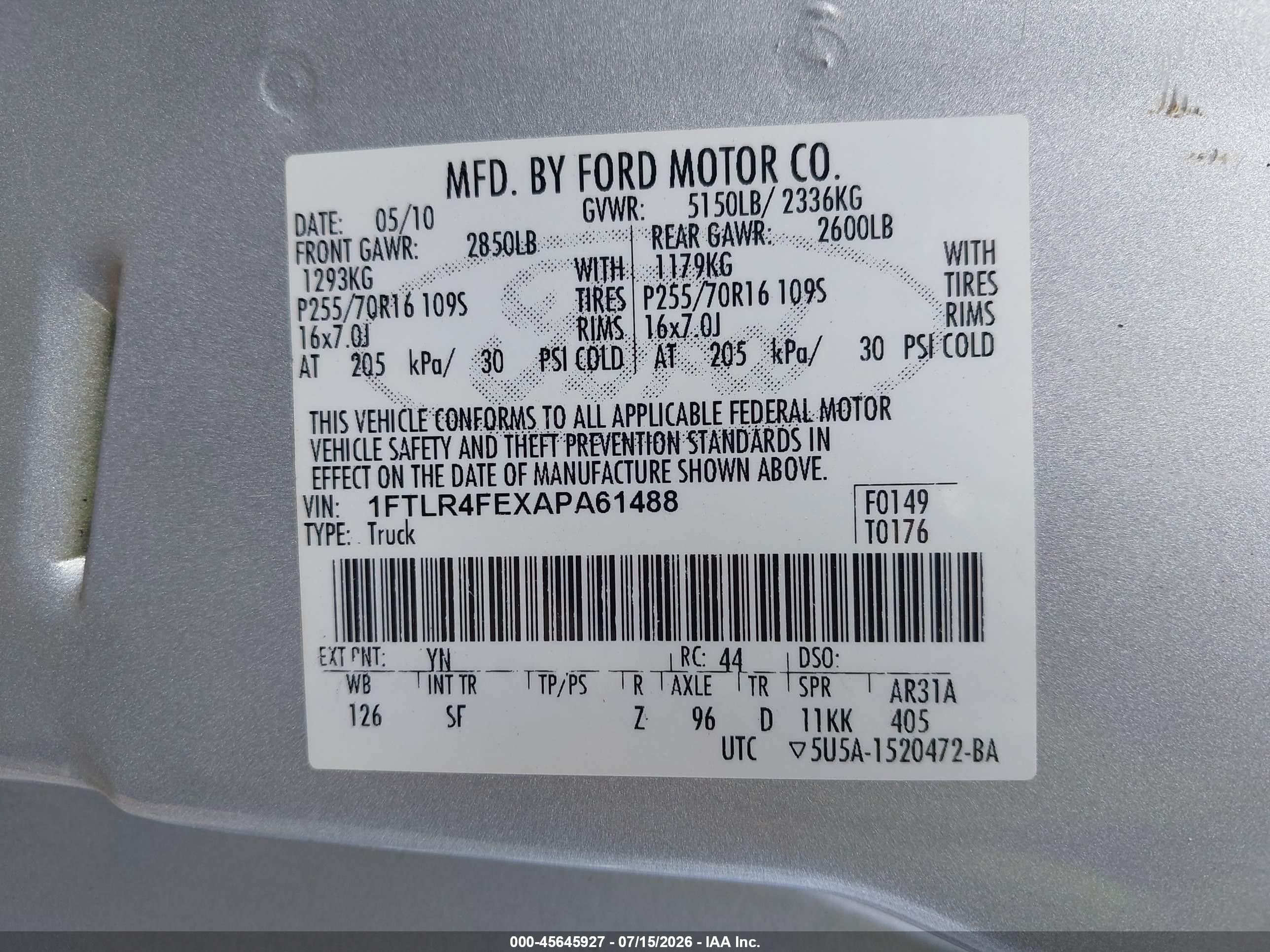 2010 Ford Ranger Sport/xlt Серебряный vin: 1FTLR4FEXAPA61488