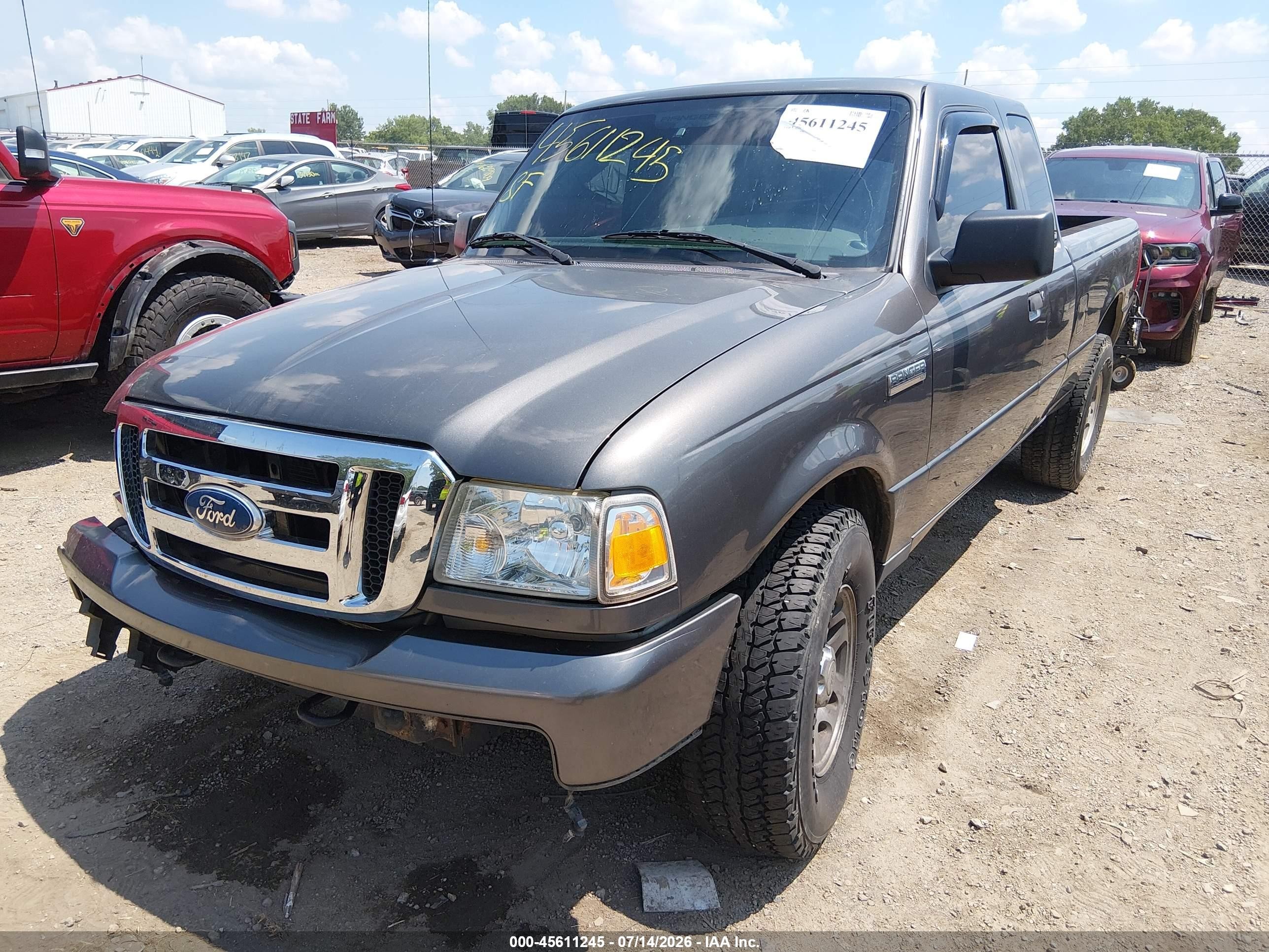 2011 Ford Ranger Xlt Gray vin: 1FTLR4FEXBPA17296
