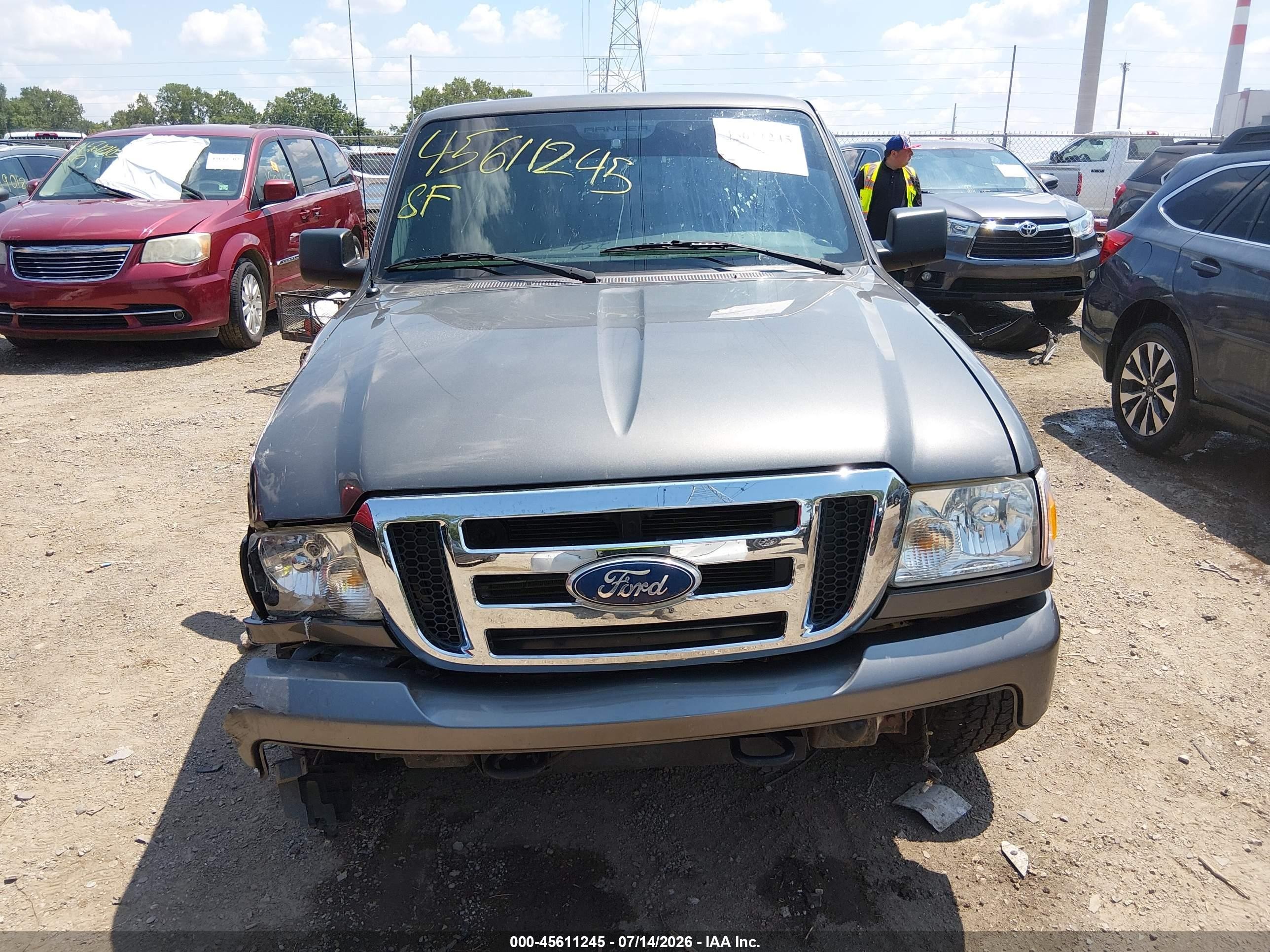 2011 Ford Ranger Xlt Gray vin: 1FTLR4FEXBPA17296