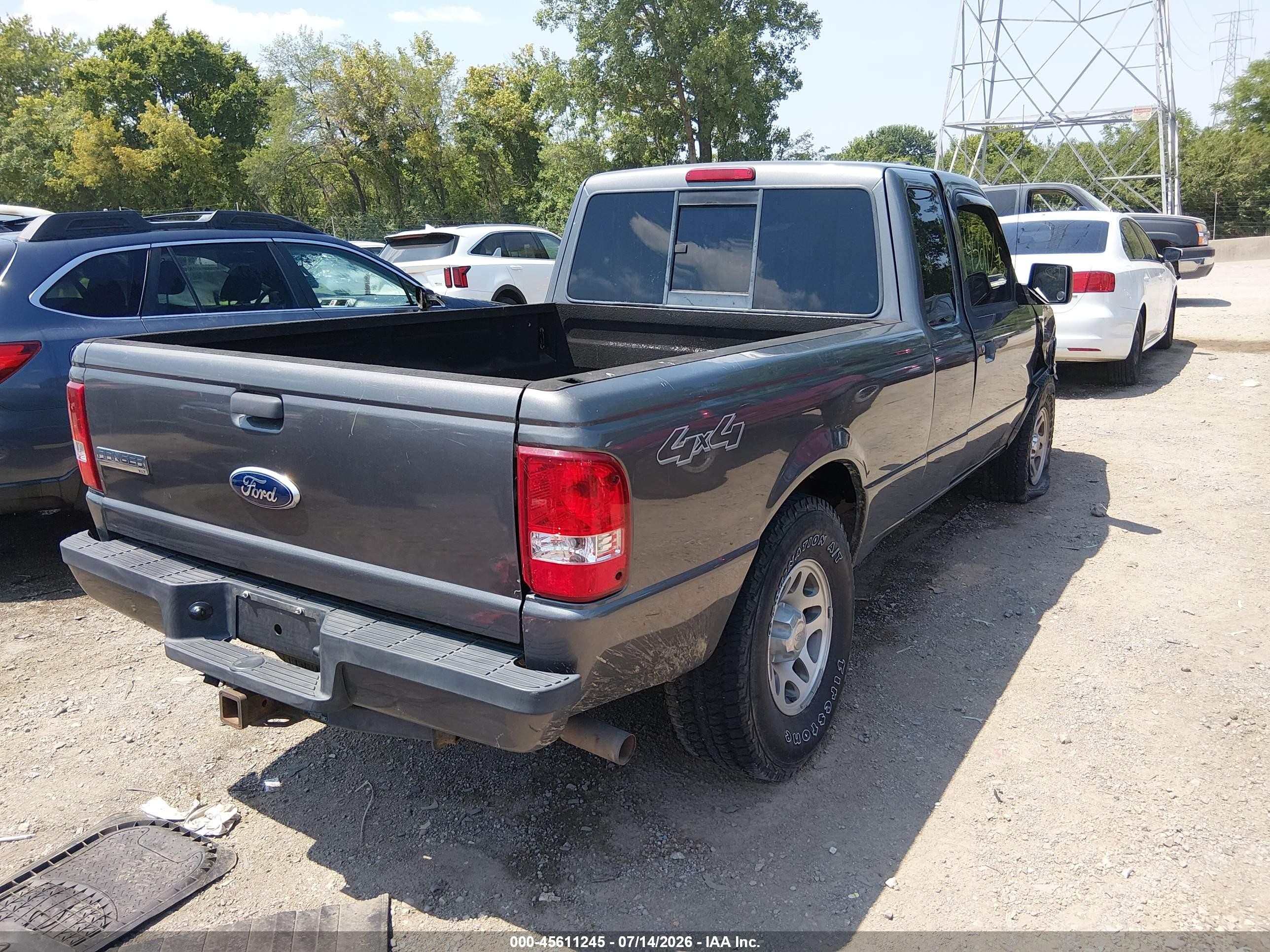 2011 Ford Ranger Xlt Gray vin: 1FTLR4FEXBPA17296