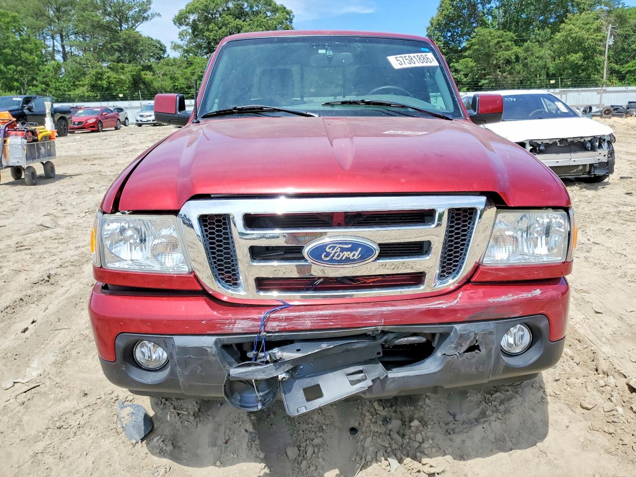 2011 Ford Ranger Super Cab Red vin: 1FTLR4FEXBPA44675