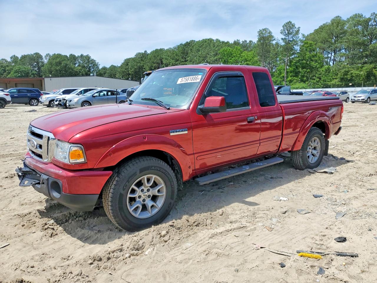 2011 Ford Ranger Super Cab Red vin: 1FTLR4FEXBPA44675