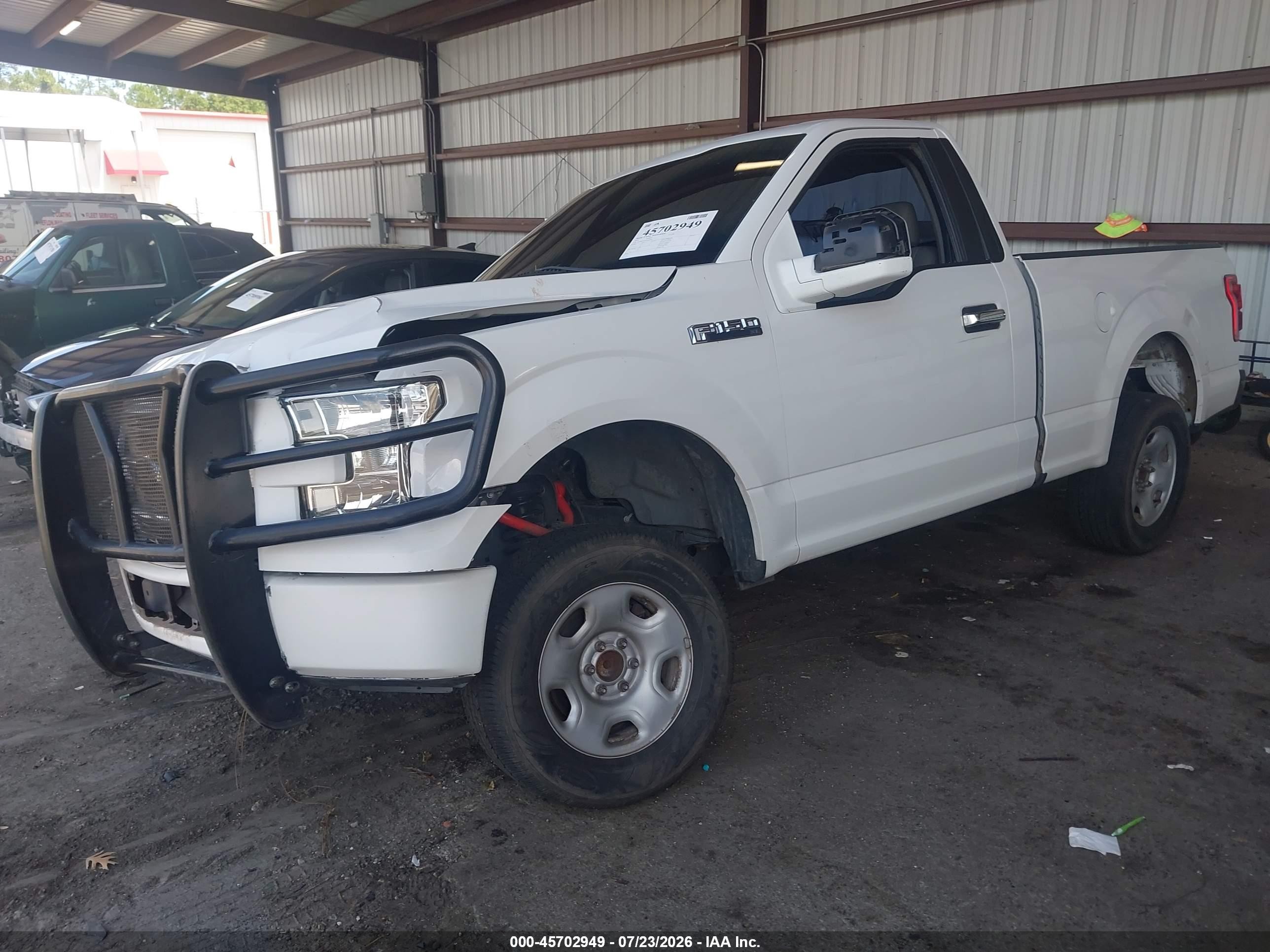 2015 Ford F-150 Xl White vin: 1FTMF1C82FFB63066