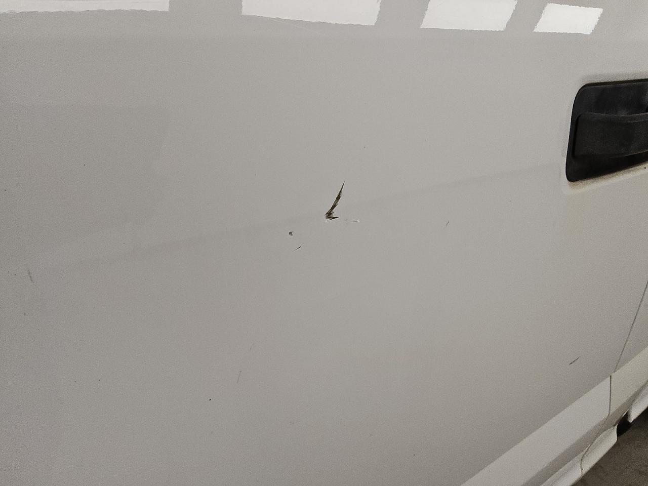 2015 Ford F150 White vin: 1FTMF1C85FKD17440 Damage: Left Front Door, Heavy Scratch, 1 To 2 Inches