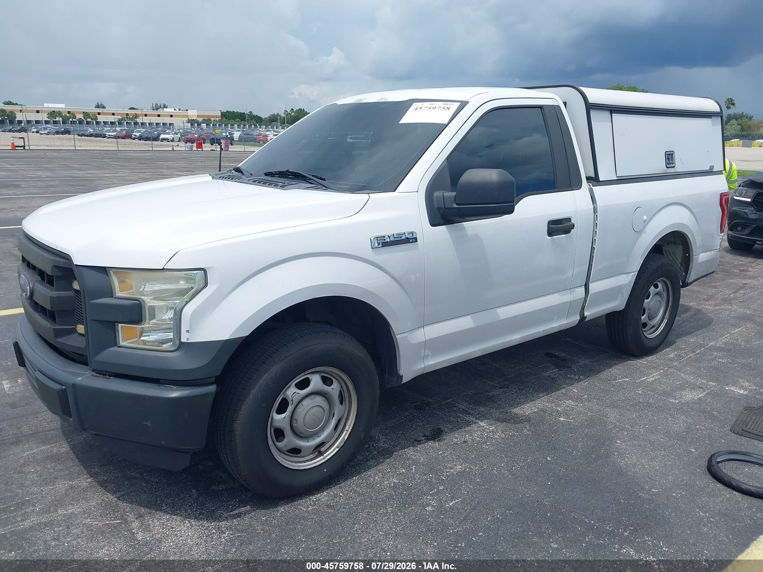 2015 Ford F-150 Xl White vin: 1FTMF1C85FKD18300