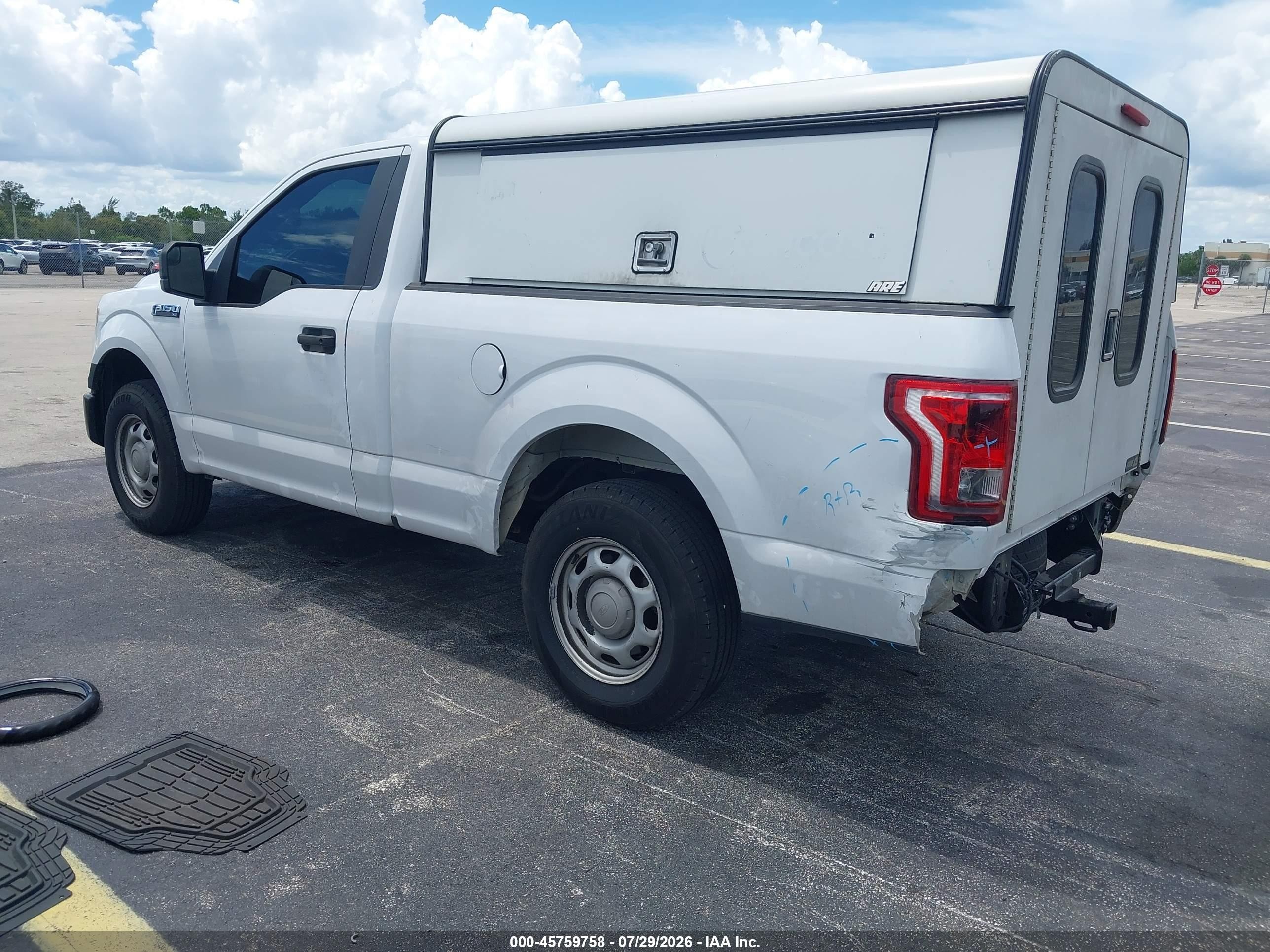 2015 Ford F-150 Xl White vin: 1FTMF1C85FKD18300