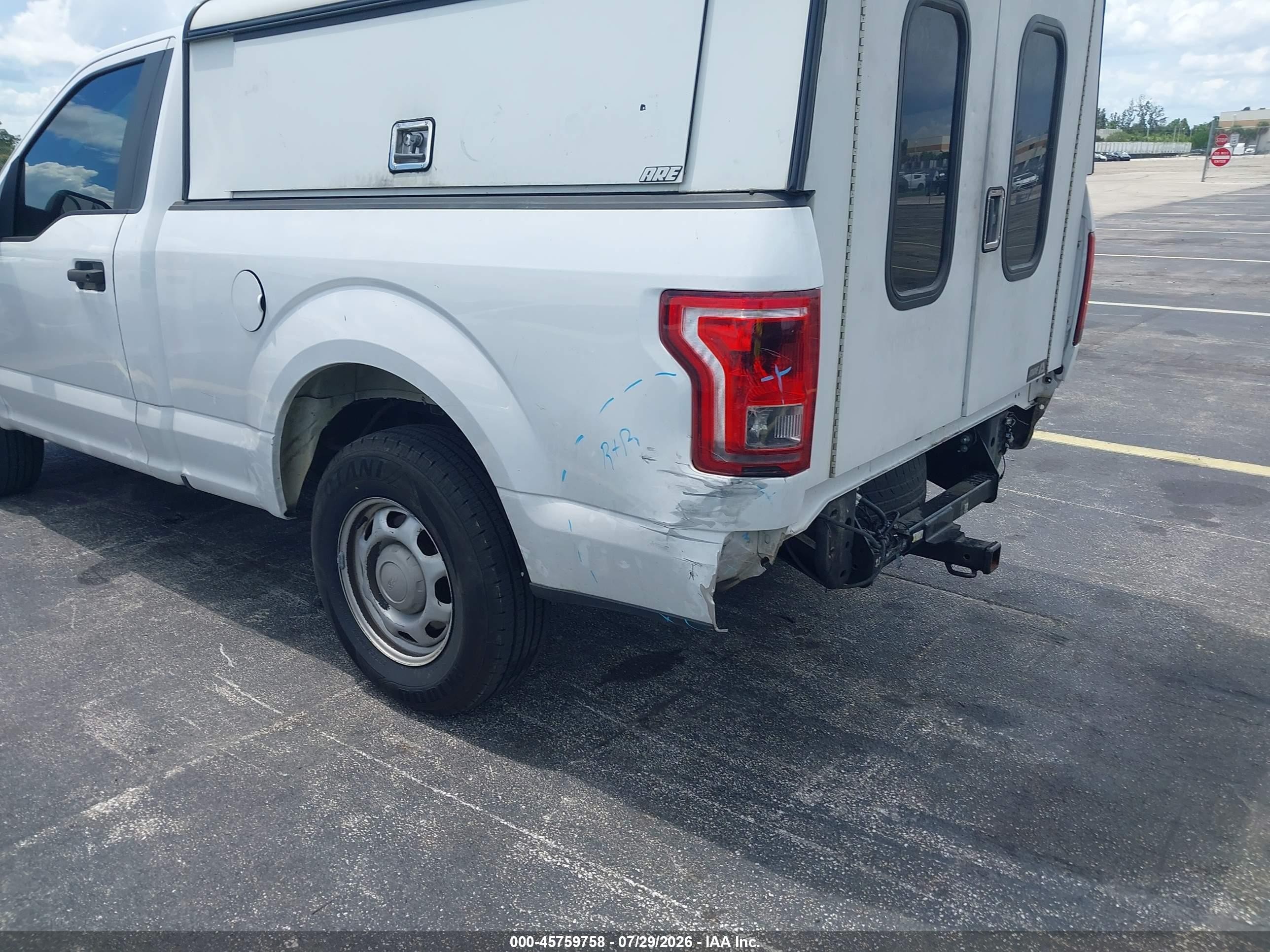 2015 Ford F-150 Xl White vin: 1FTMF1C85FKD18300