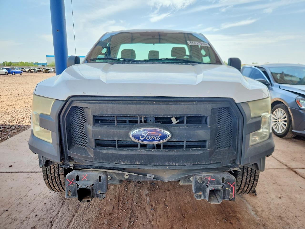 2015 Ford F150 White vin: 1FTMF1C88FKD30229