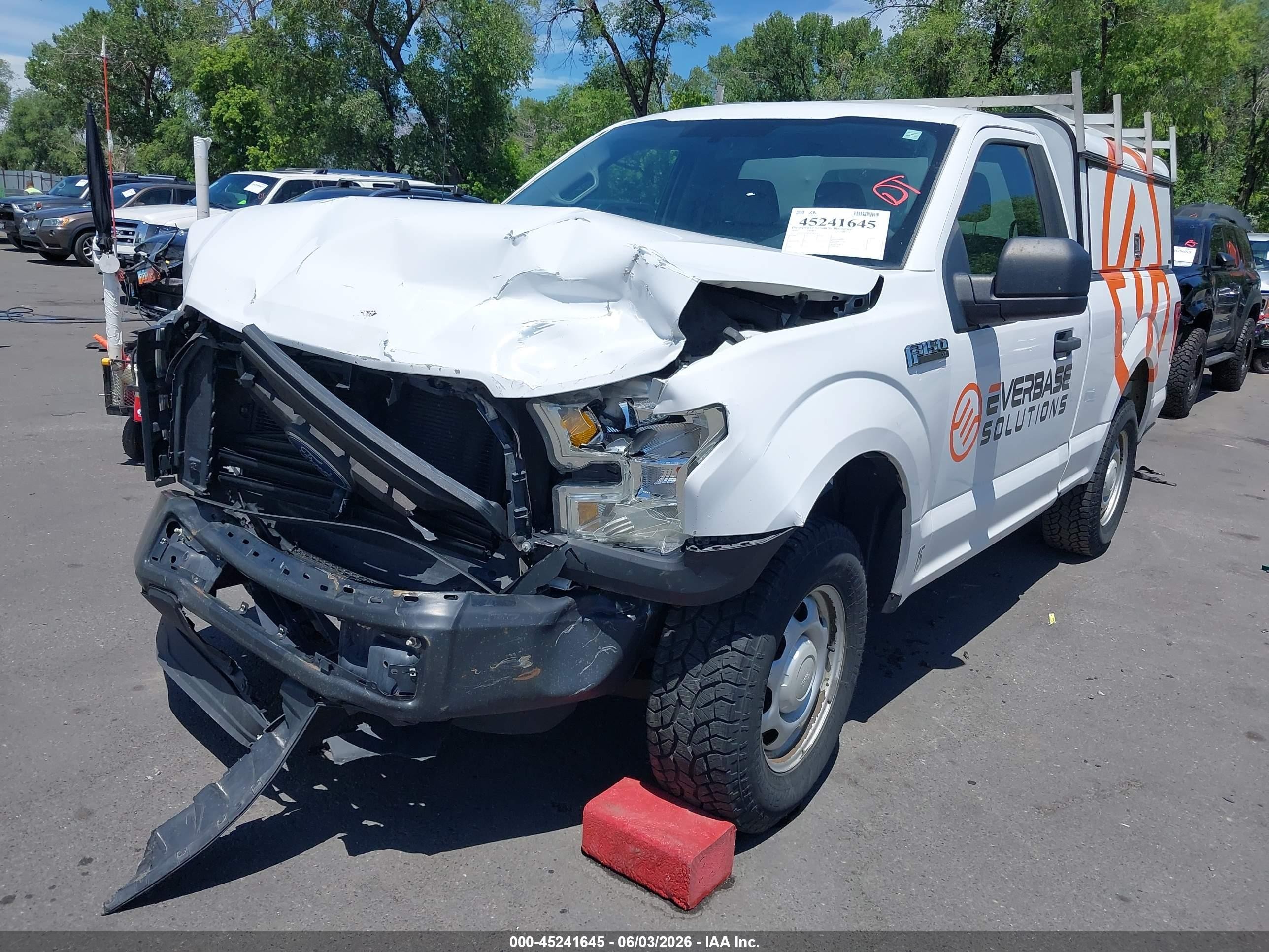 2015 Ford F-150 Xl White vin: 1FTMF1C8XFKD80534