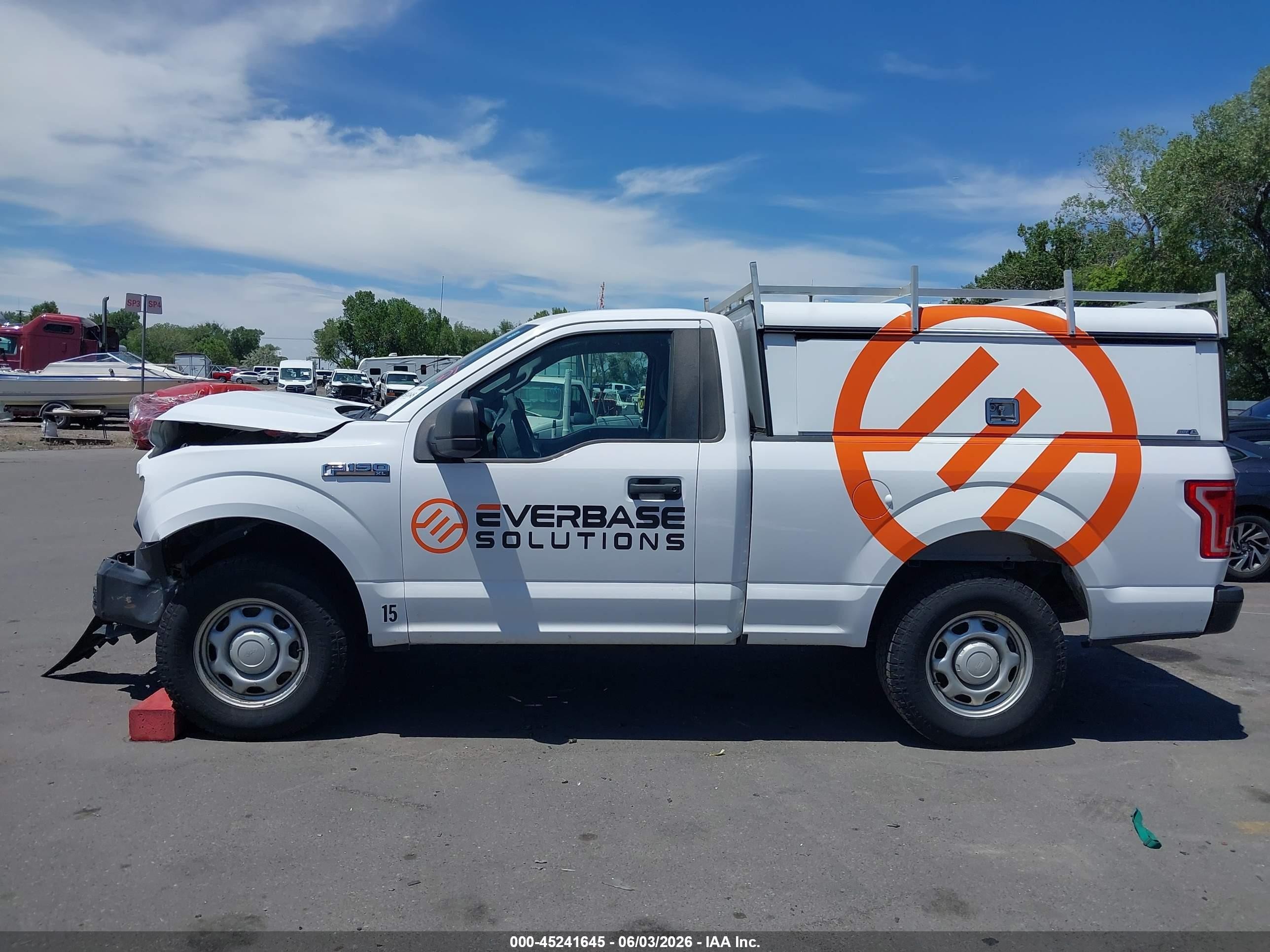 2015 Ford F-150 Xl White vin: 1FTMF1C8XFKD80534