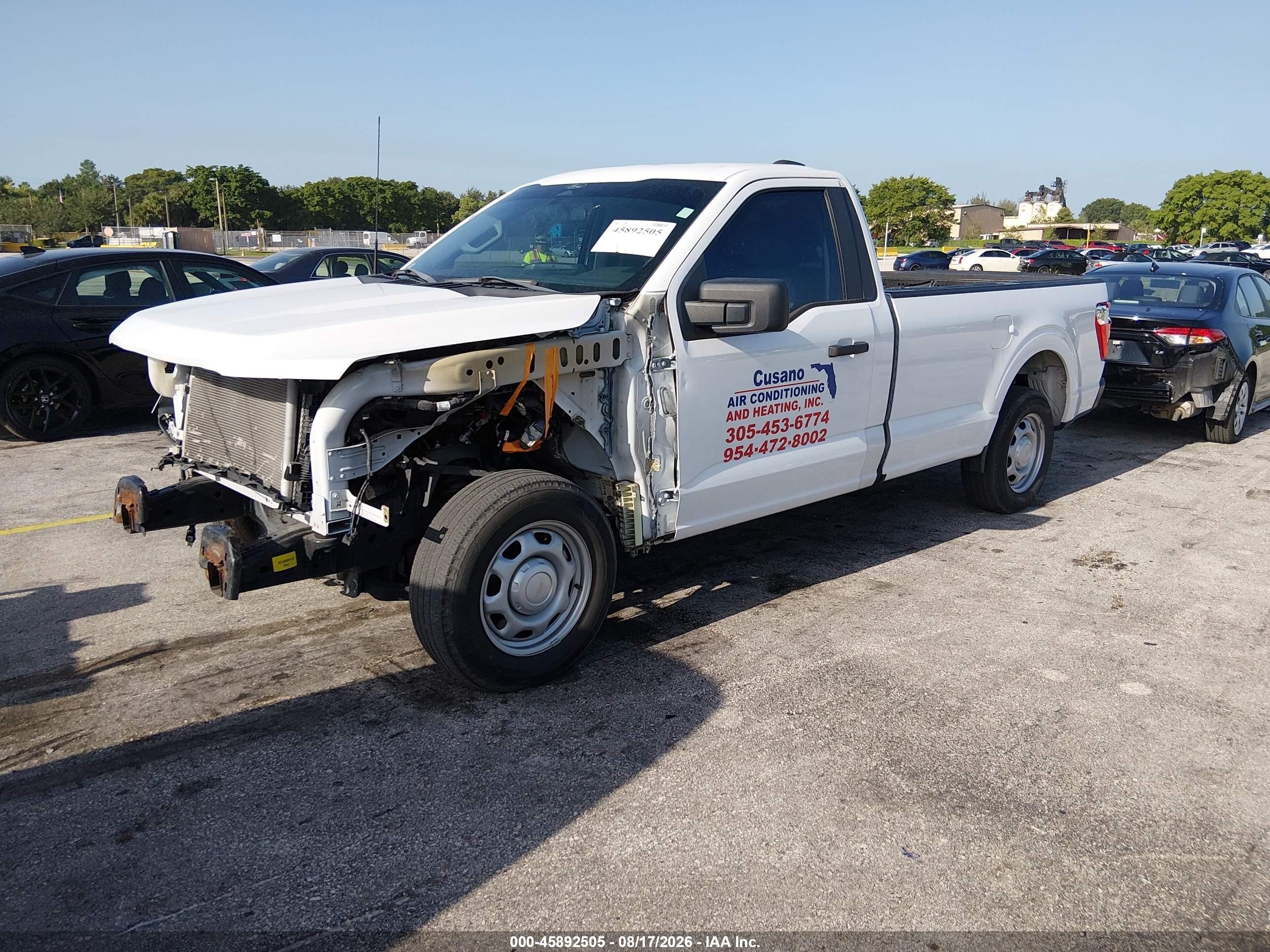 2022 Ford F-150 Xl White vin: 1FTMF1CB0NKE97176
