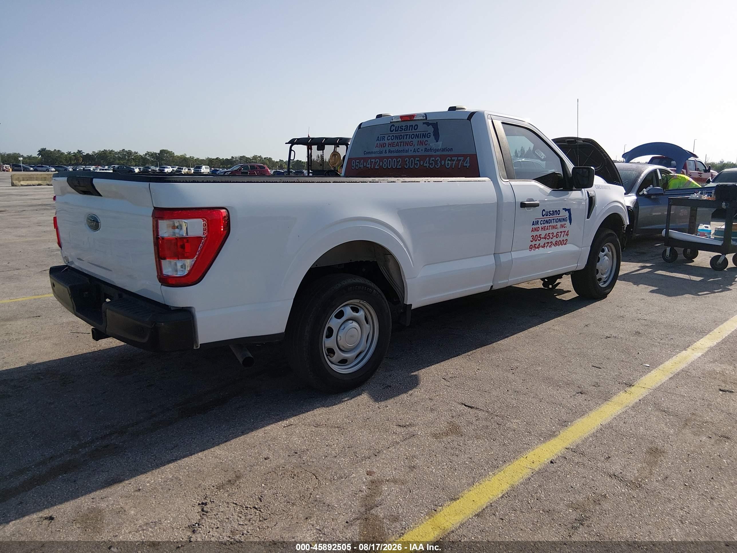 2022 Ford F-150 Xl White vin: 1FTMF1CB0NKE97176