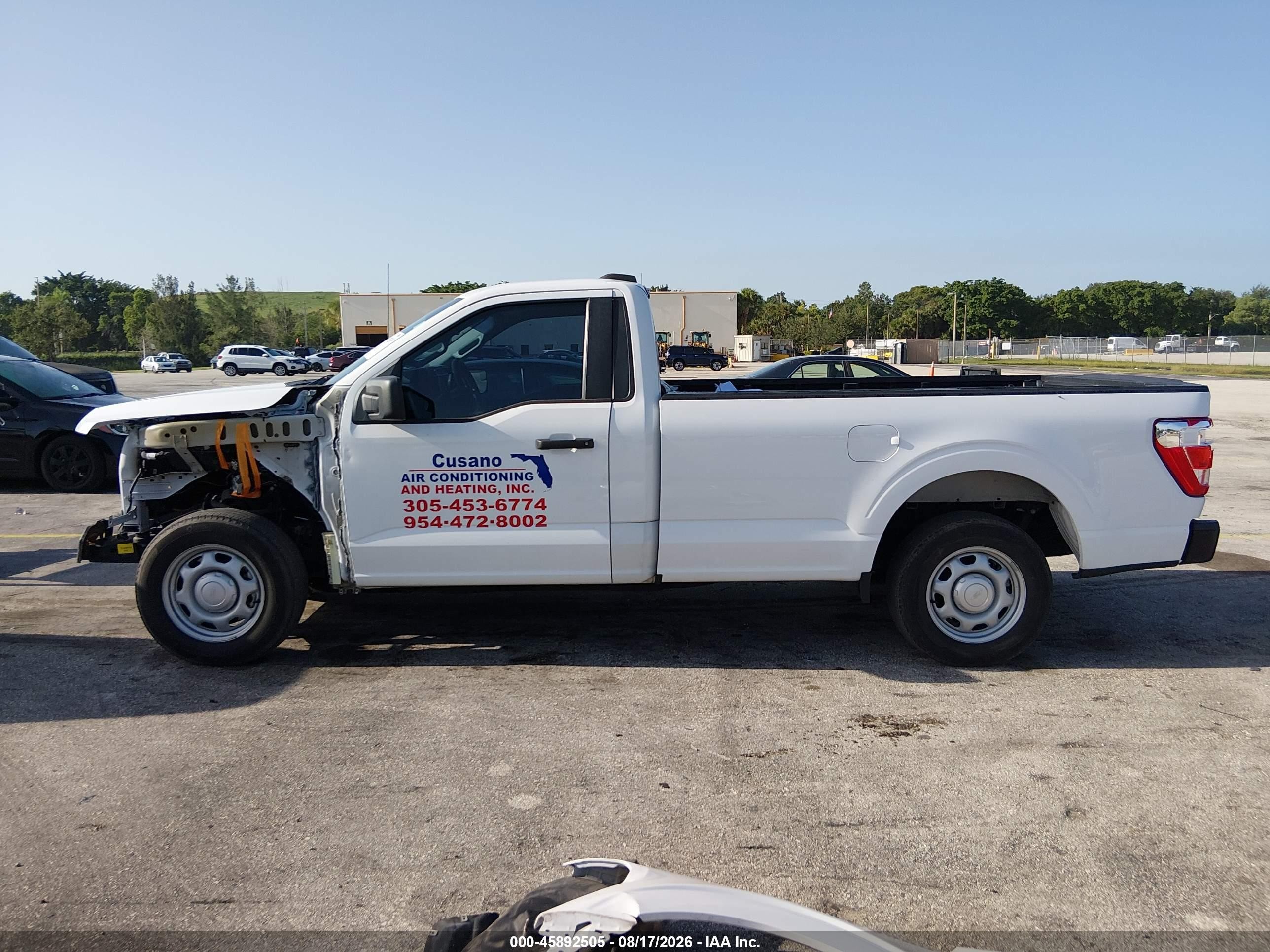 2022 Ford F-150 Xl White vin: 1FTMF1CB0NKE97176