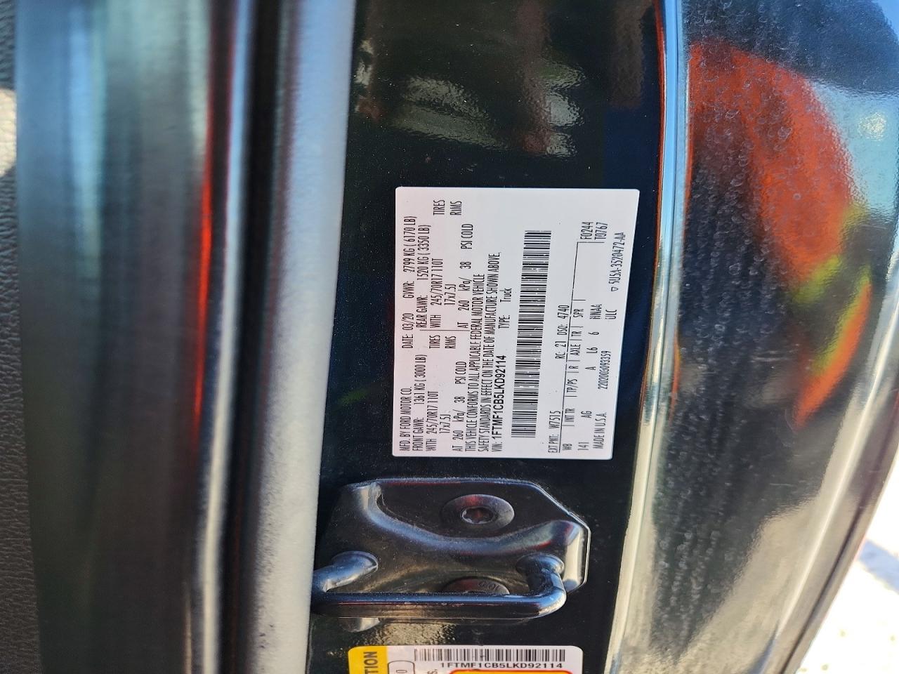 2020 Ford F150 Red vin: 1FTMF1CB5LKD92114