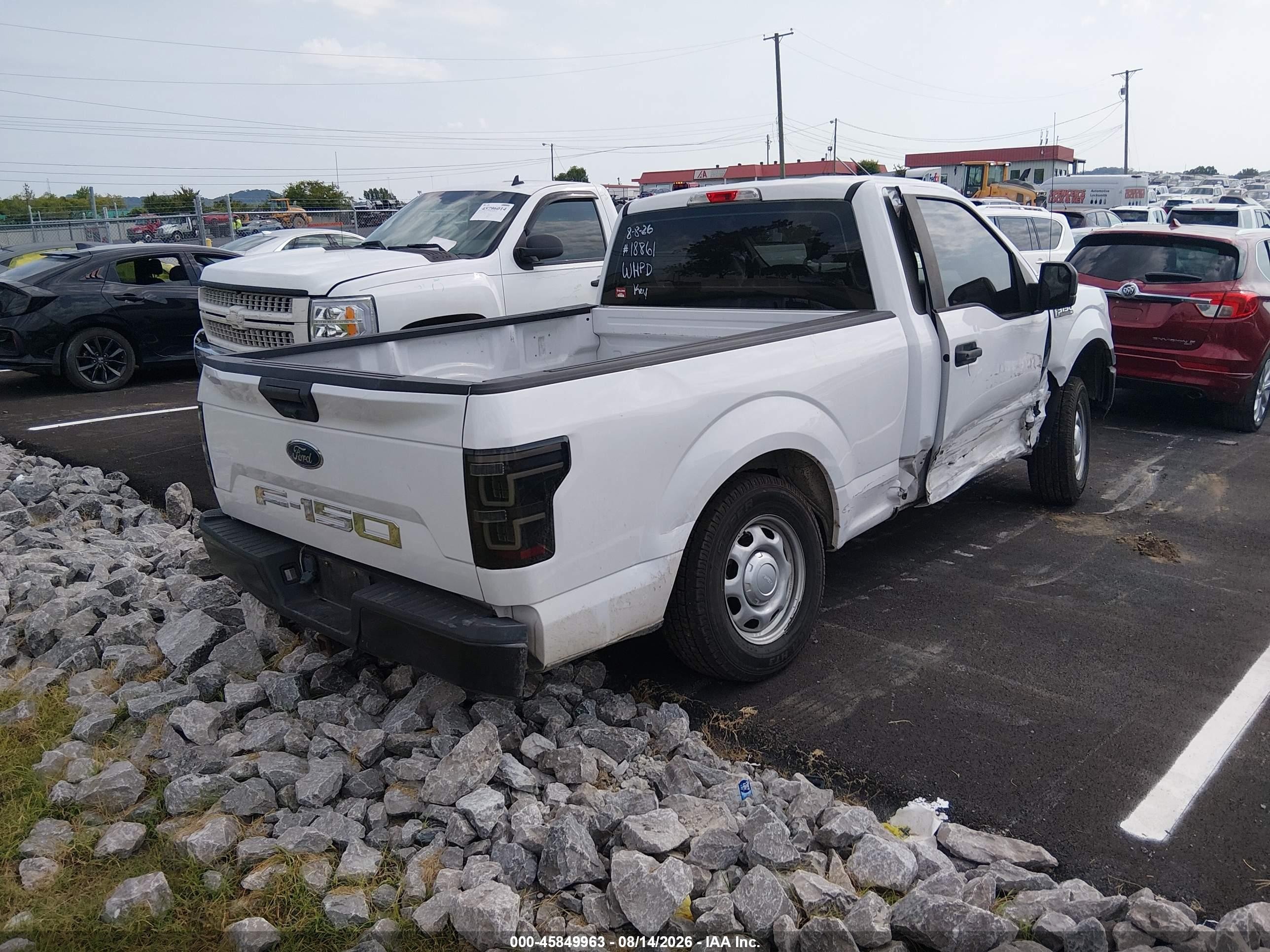 2018 Ford F-150 Xl White vin: 1FTMF1CBXJKF87123