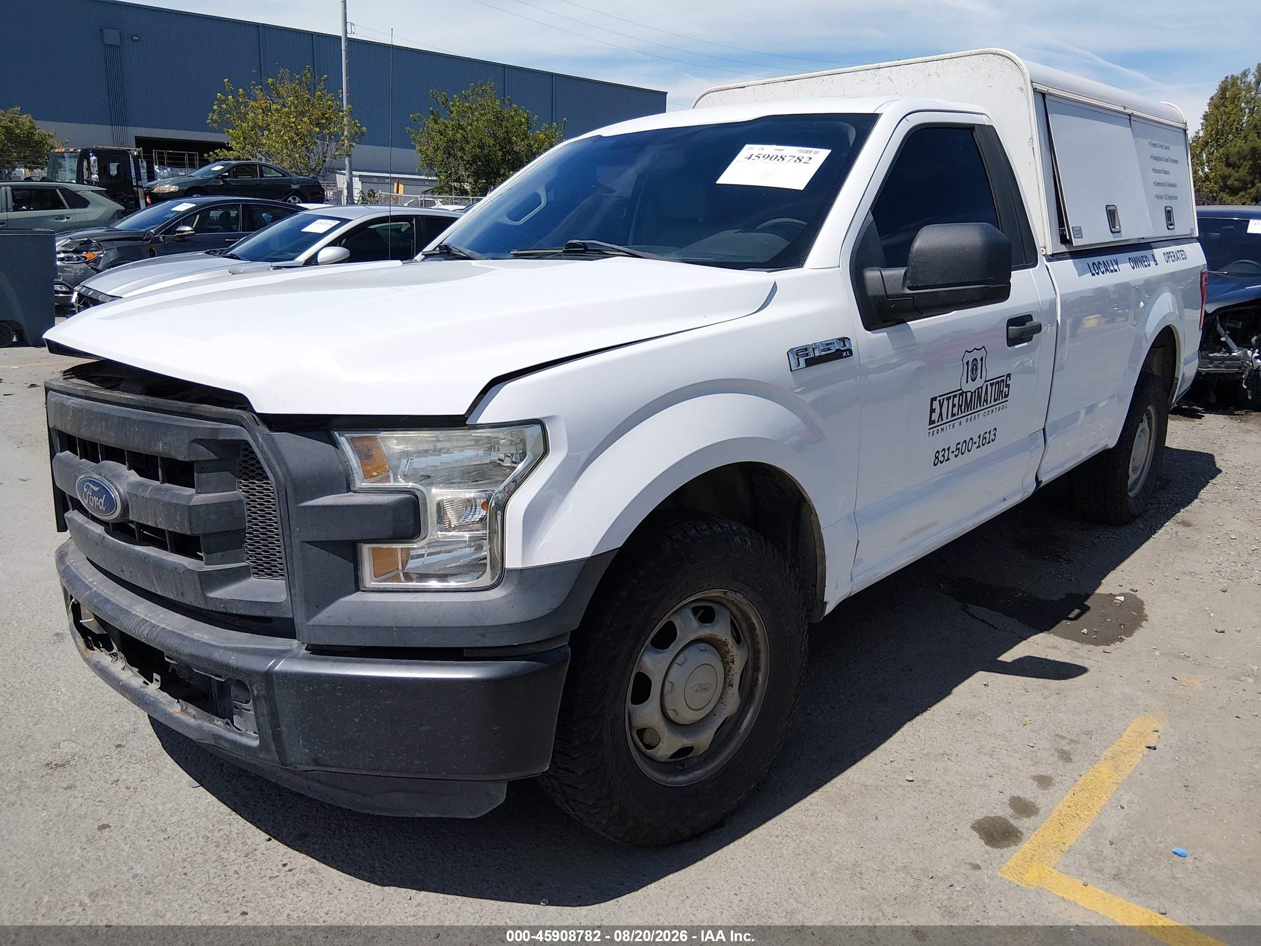 2016 Ford F-150 Xl White vin: 1FTMF1CF3GKD66698