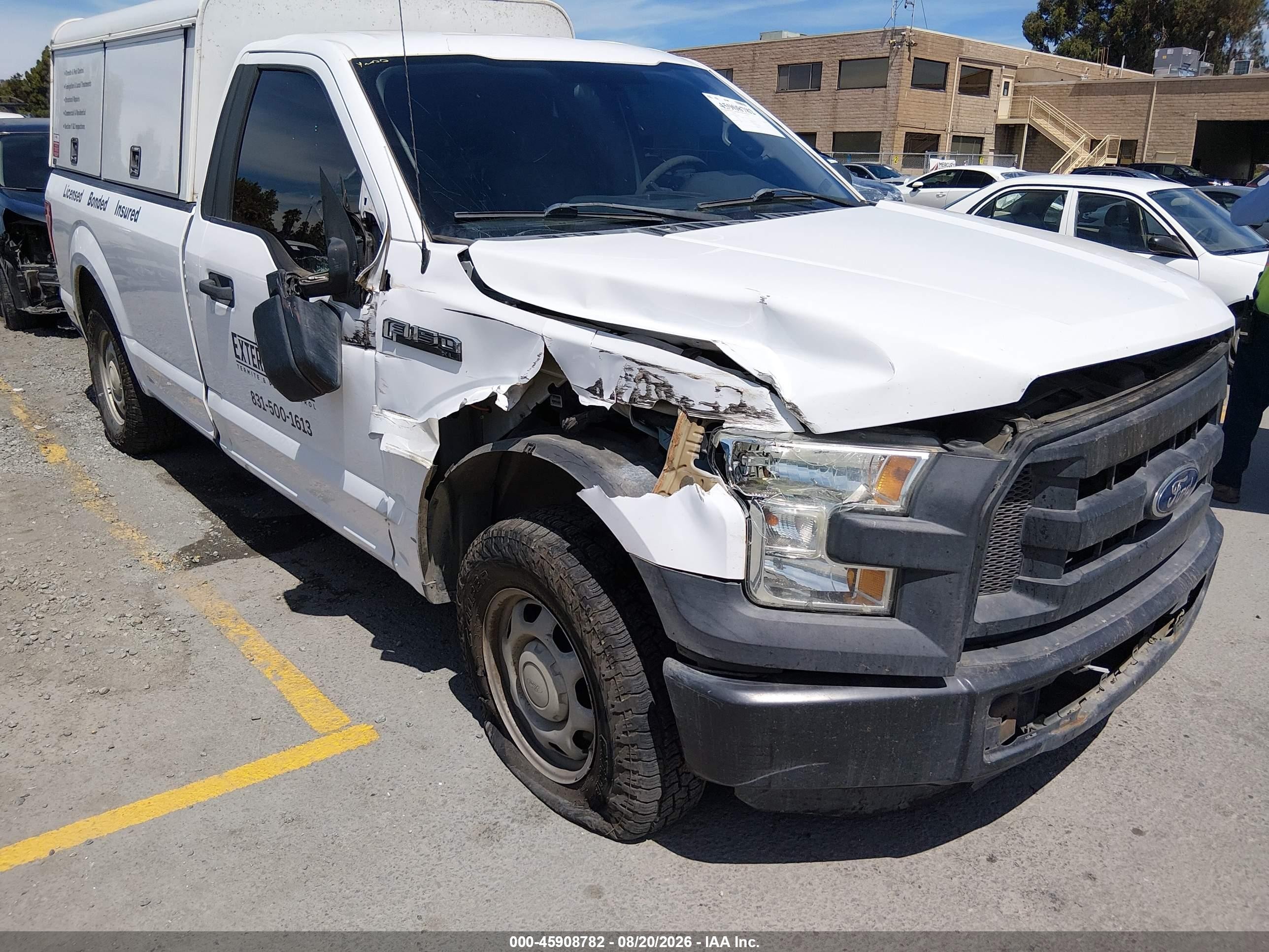 2016 Ford F-150 Xl White vin: 1FTMF1CF3GKD66698
