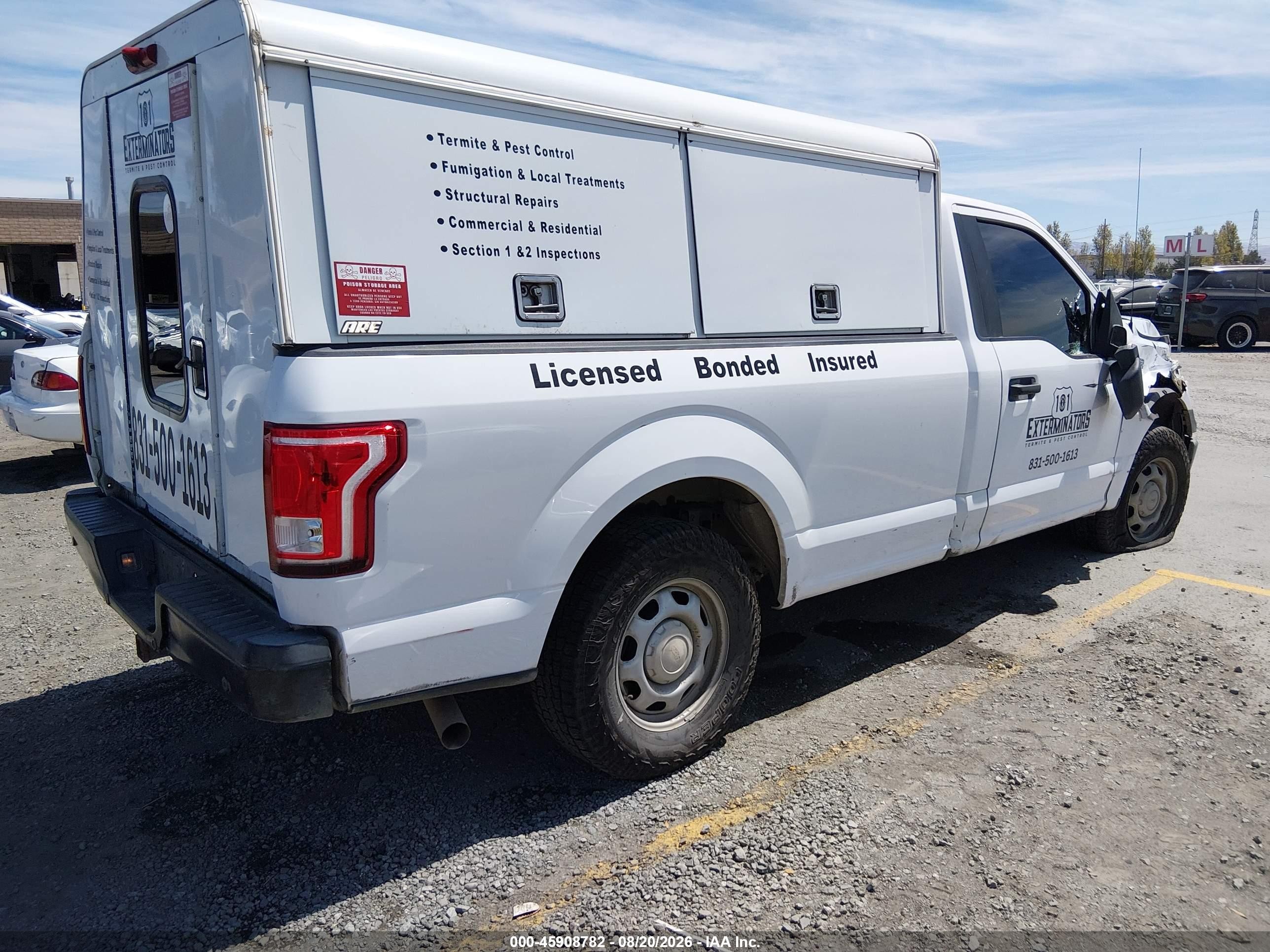 2016 Ford F-150 Xl White vin: 1FTMF1CF3GKD66698