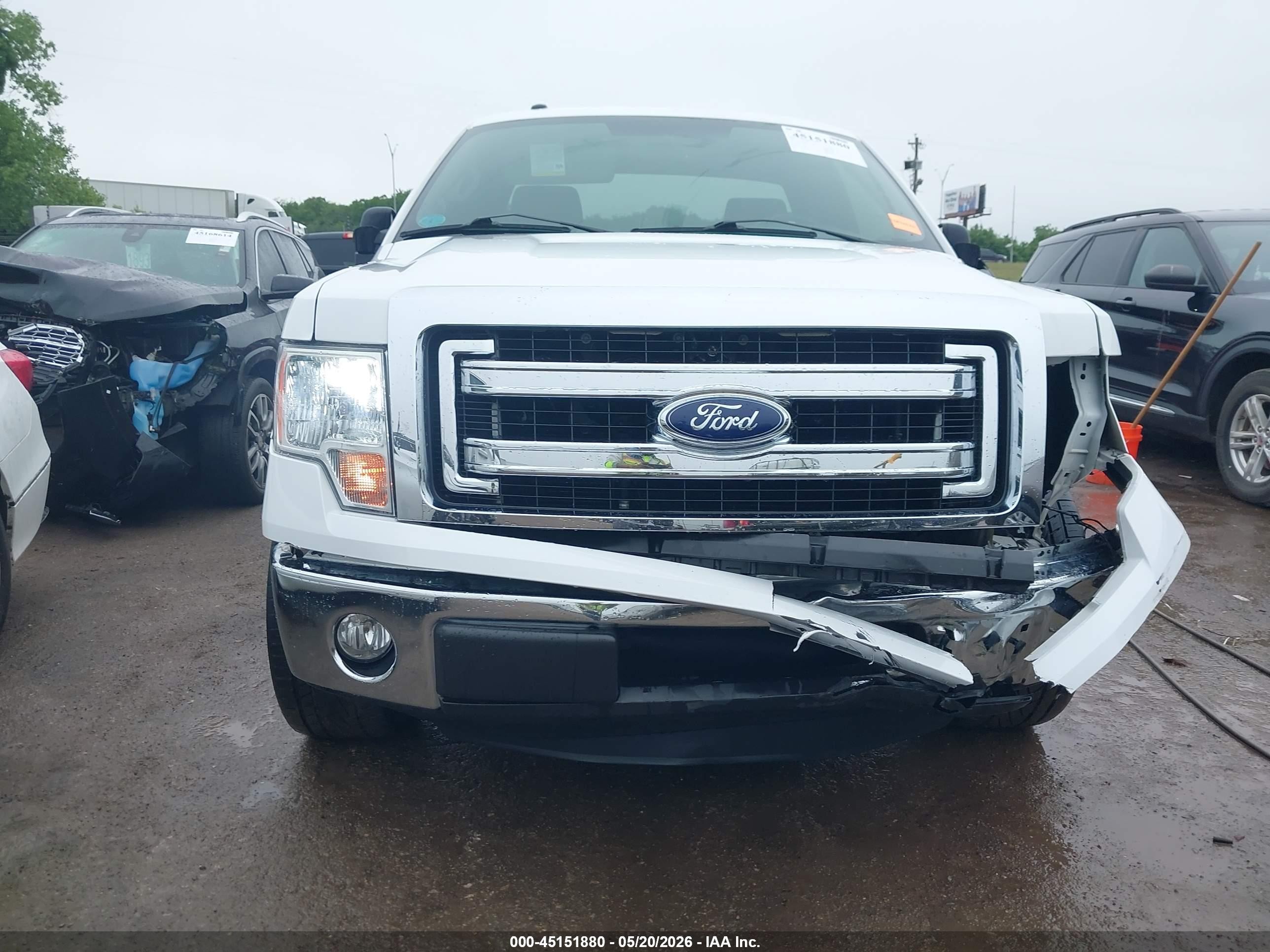 2014 Ford F-150 Xlt White vin: 1FTMF1CF5EFA47213