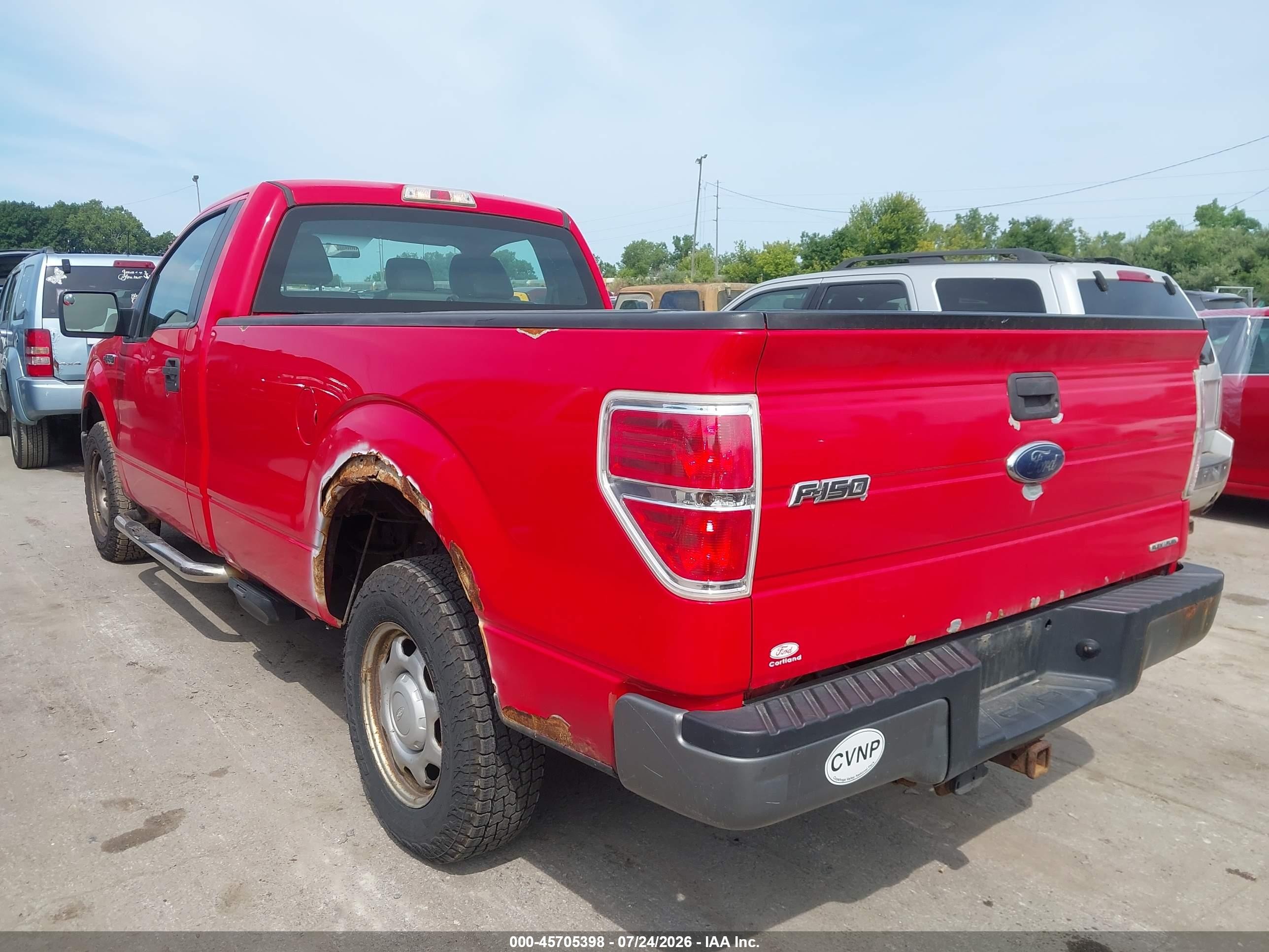 2011 Ford F-150 Xl Red vin: 1FTMF1CM0BKD18311